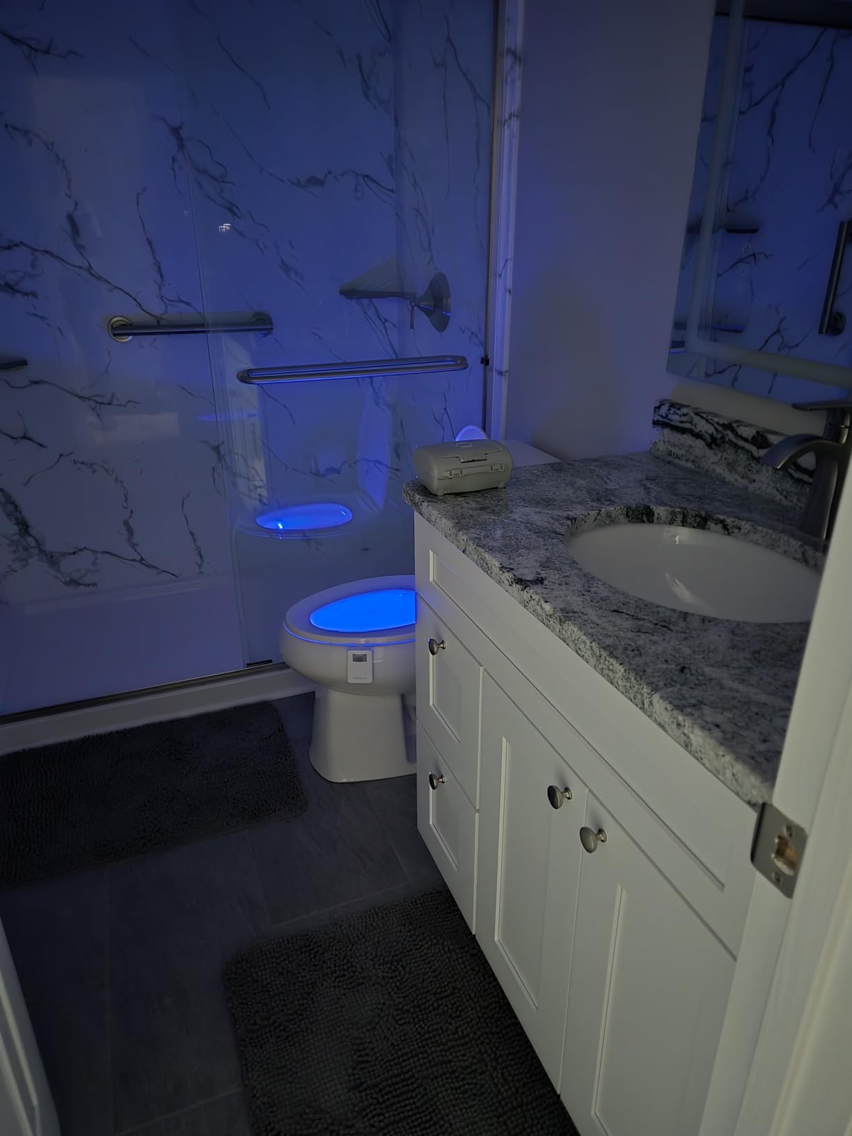 Chunace Toilet Bowl Night Light Motion Sensor 2 Pack, Funny Bathroom Stuff | 16-Color LED Night Light Motion Activated Inside Toilet Bowl, Useful Stuff for Kids & Seniors Safety, Cool Gadgets for Men customer photo 2