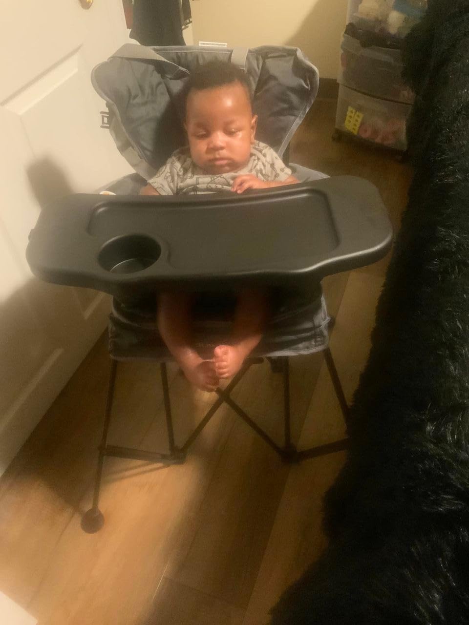 Baby Delight Go with Me Uplift Deluxe Portable High Chair, Indoor and Outdoor, Slate Grey customer photo 2