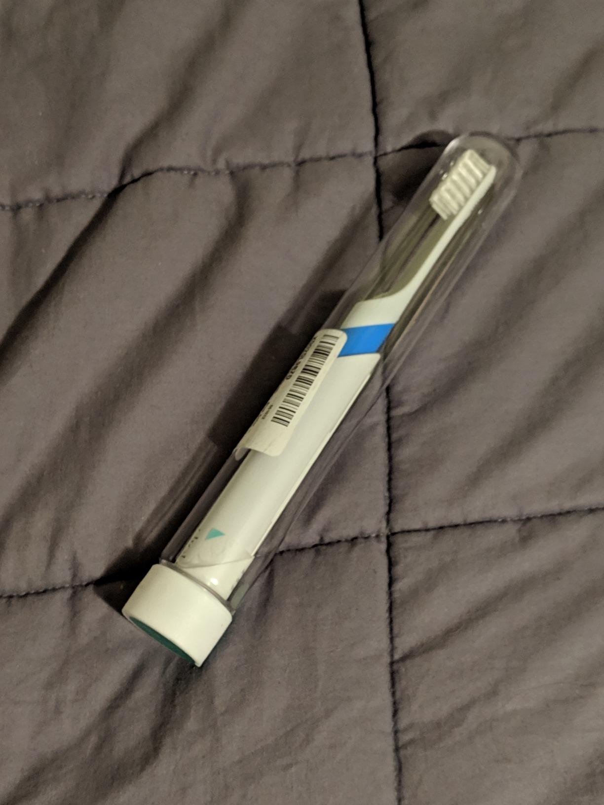 Quip Sonic Toothbrush for Adults - Timed Electric Toothbrush with Cover - Replaceable Brush Head, Soft Bristles, Plastic Handle, 3 Month Battery Life - Travel Toothbrush - Blue customer photo 2