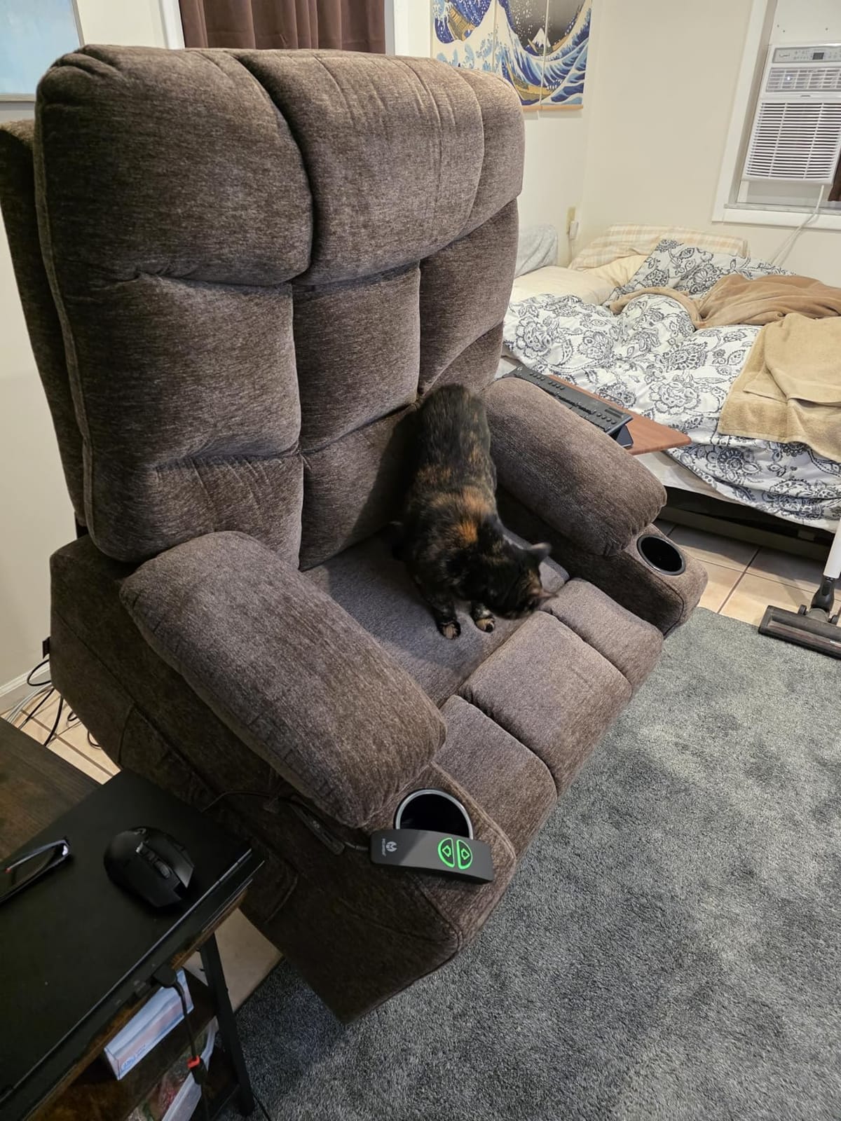 MCombo Power Lift Recliner Chair for Elderly, Fabric 7287 (Brown, Medium) | Assist with Standing, 140 Degree Recline, 4.7