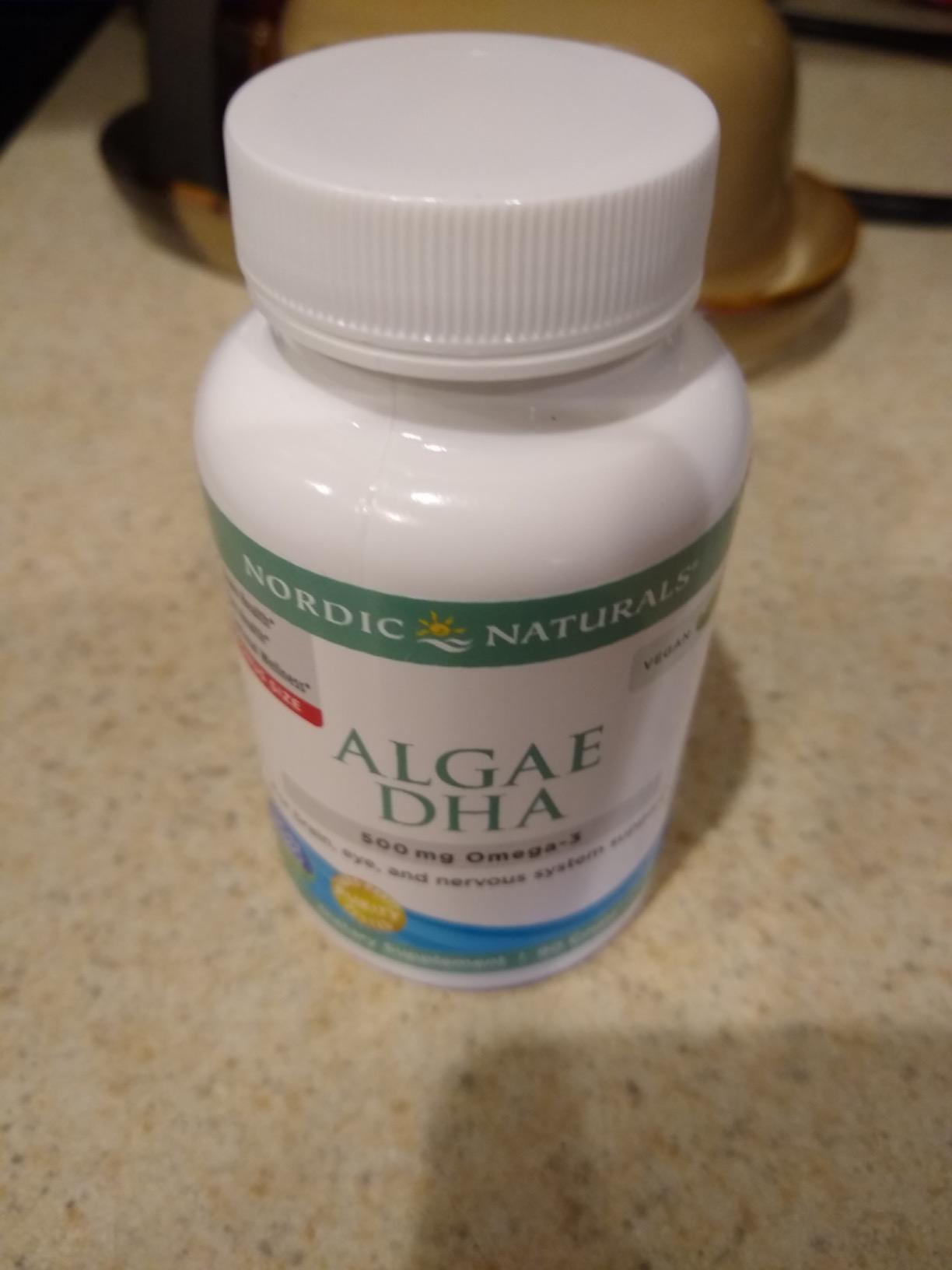 Nordic Naturals Algae DHA, 500mg Vegan Omega-3 Oil, Plant-Based - 90 Count | Plant-based DHA from algae oil. Brain, eye & nervous system support. Certified vegan, non-GMO. 45 servings. 2 per day. customer photo 2