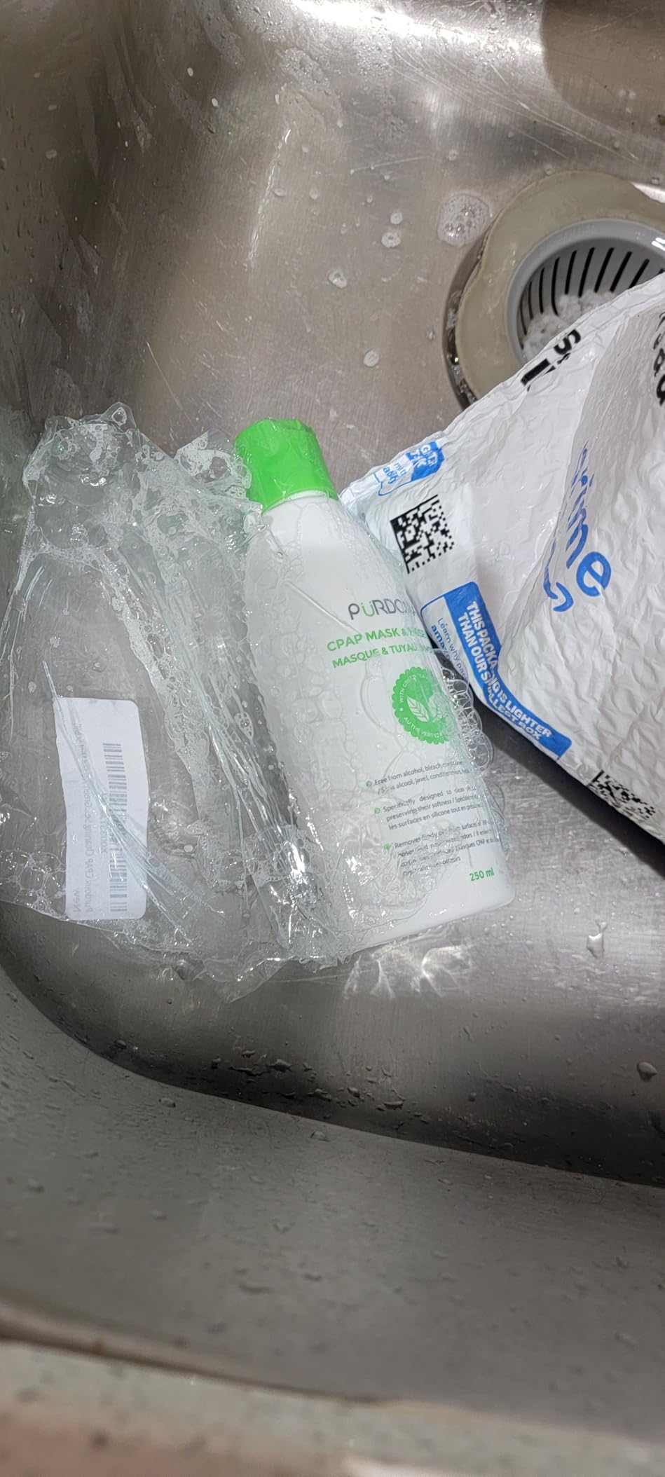 CPAP Mask & Hose Soap (Pack of 3 Bottles x 250mL) Green Tea Mint Scent | 8.4 fl oz, Alcohol Free, Silicone Safe, CPAP Hose Cleaner, Removes Dirt & Facial Oils, Gentle Cleaning, CPAP Supplies customer photo 2
