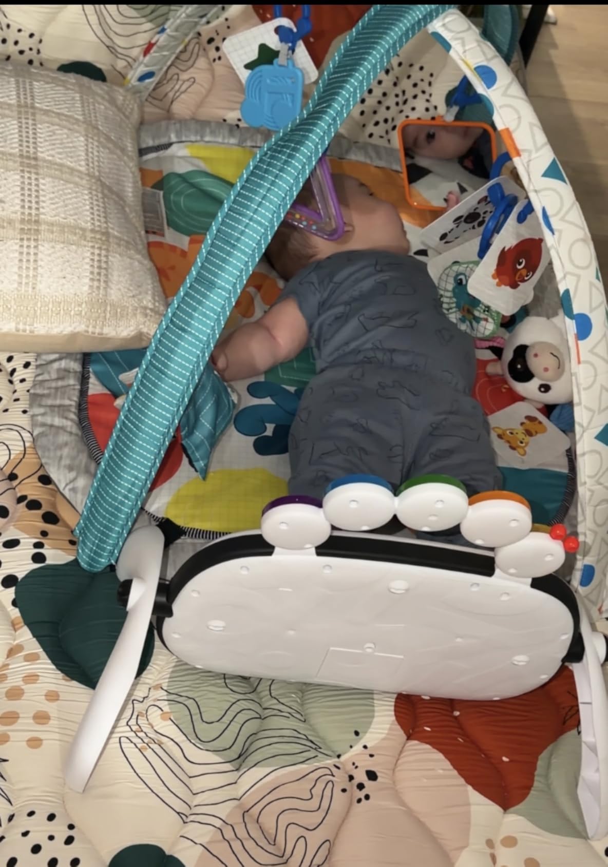 Baby Einstein 4-in-1 Kickin' Tunes Music and Language Play Gym and Piano Tummy Time Activity Mat customer photo 1