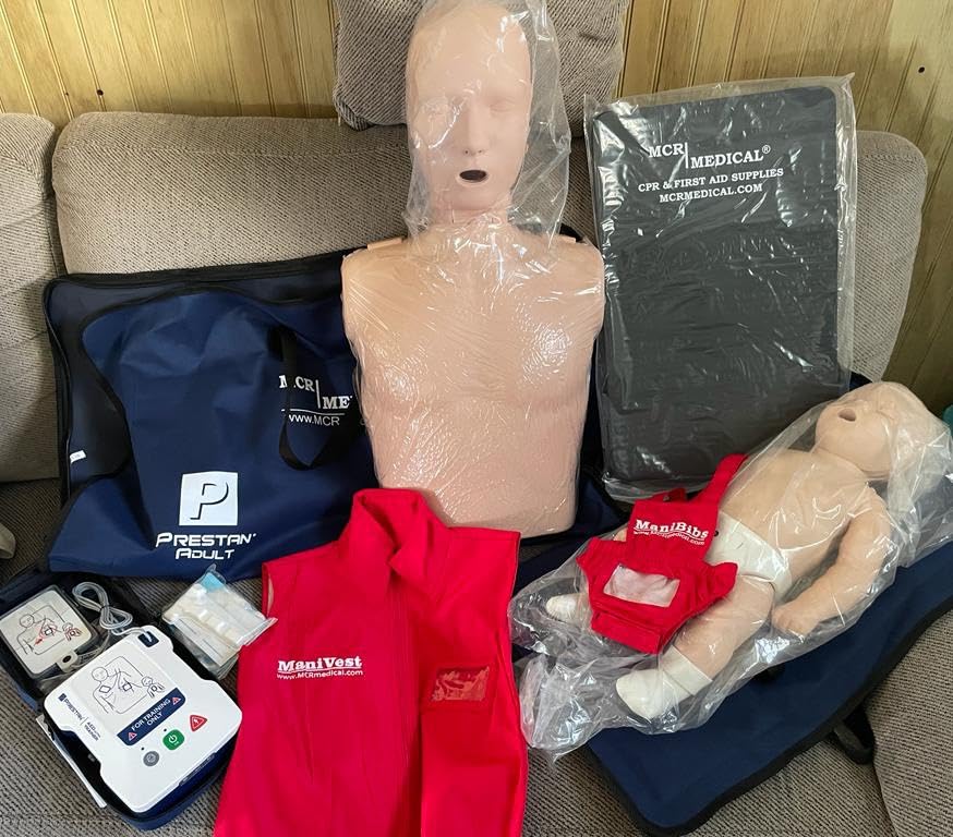 MCR Medical CPR Manikin/AED Training Kit, 1 Adult/1 Infant, Medium Tone customer photo 1