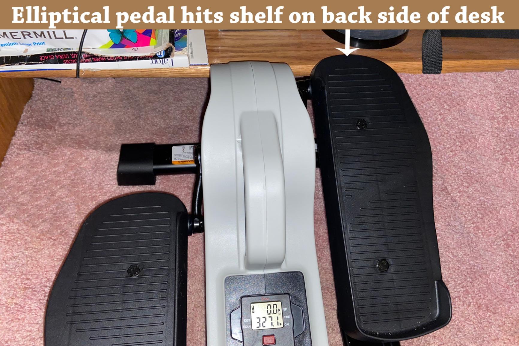 Sunny Health & Fitness Under Desk Pedal Elliptical Machine, Adjustable Resistance Leg Exerciser Office Home Workout While Sitting for Seniors customer photo 2