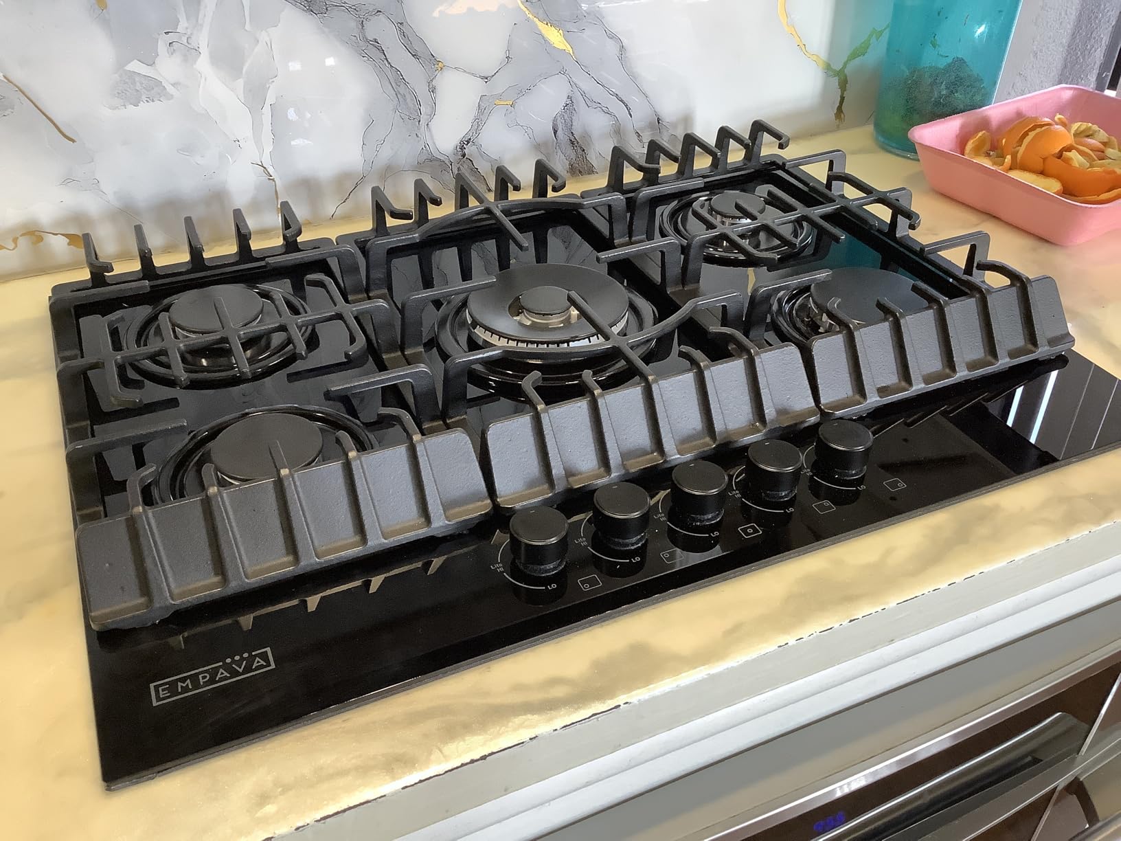 Empava 30 in. Gas Stove Cooktop 5 Italy Sabaf Sealed Burners | NG/LPG Convertible in Black Tempered Glass customer photo 1