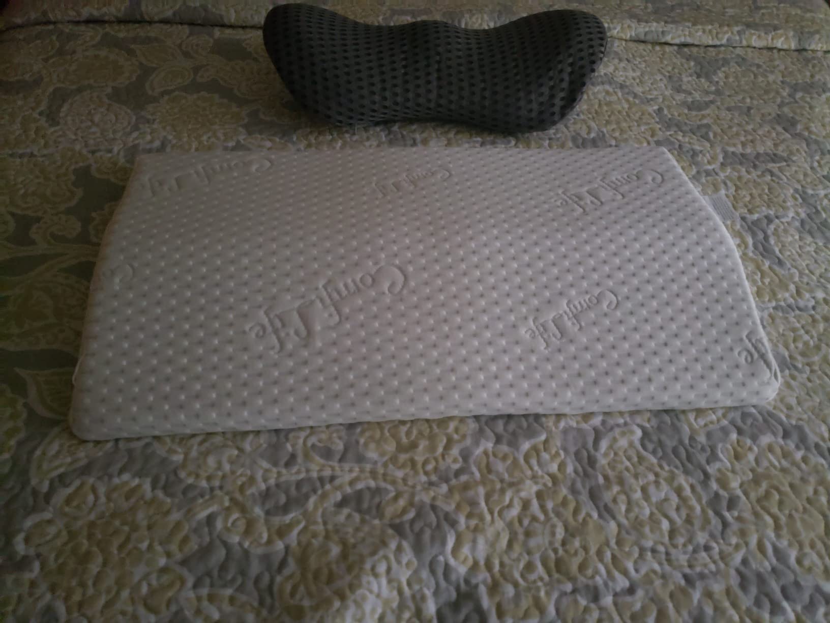 ComfiLife Lumbar Support Pillow for Sleeping Memory Foam Pillow for Back Pain Relief - Side, Back and Stomach Sleepers - Triangle Wedge Pillow - Bed Rest Pillow - Medium-Soft customer photo 1