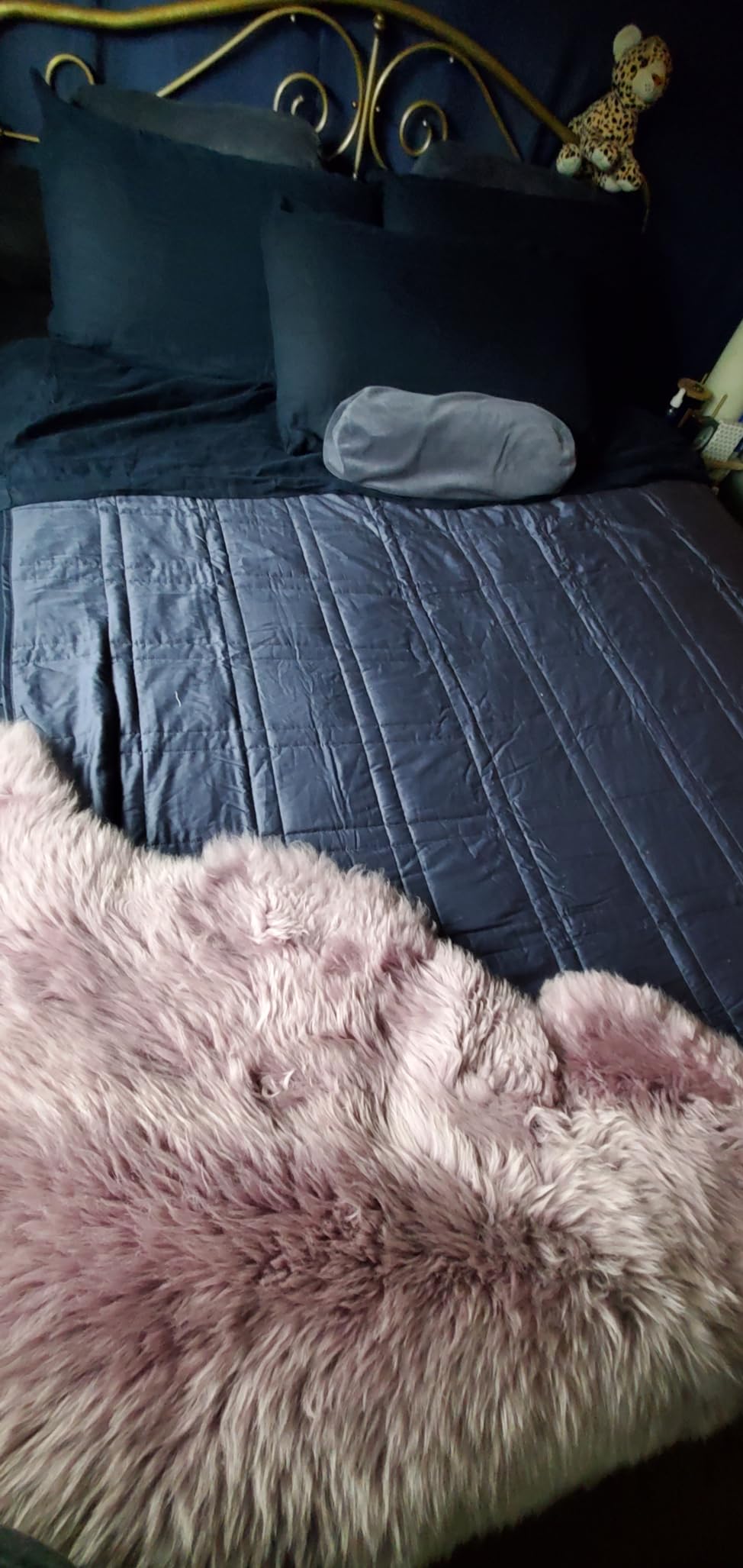 Baloo Weighted Blanket for Adults 15 lb Full/Queen (Pebble White, 60
