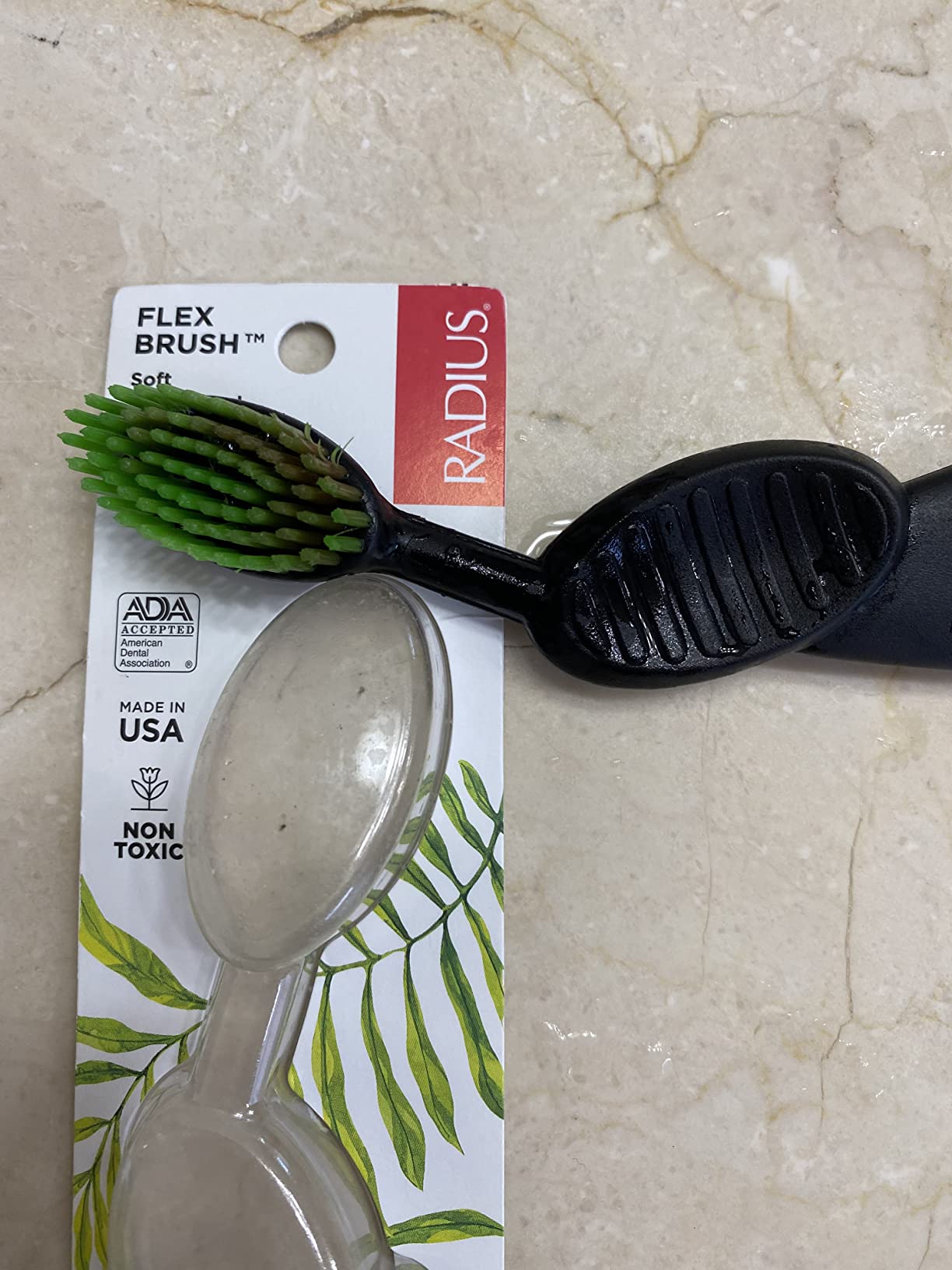 RADIUS Toothbrush Flex Brush Right Hand Black/Yellow 1 Unit | Designed to Improve Gum Health and Reduce the Risk of Gum Disease customer photo 1