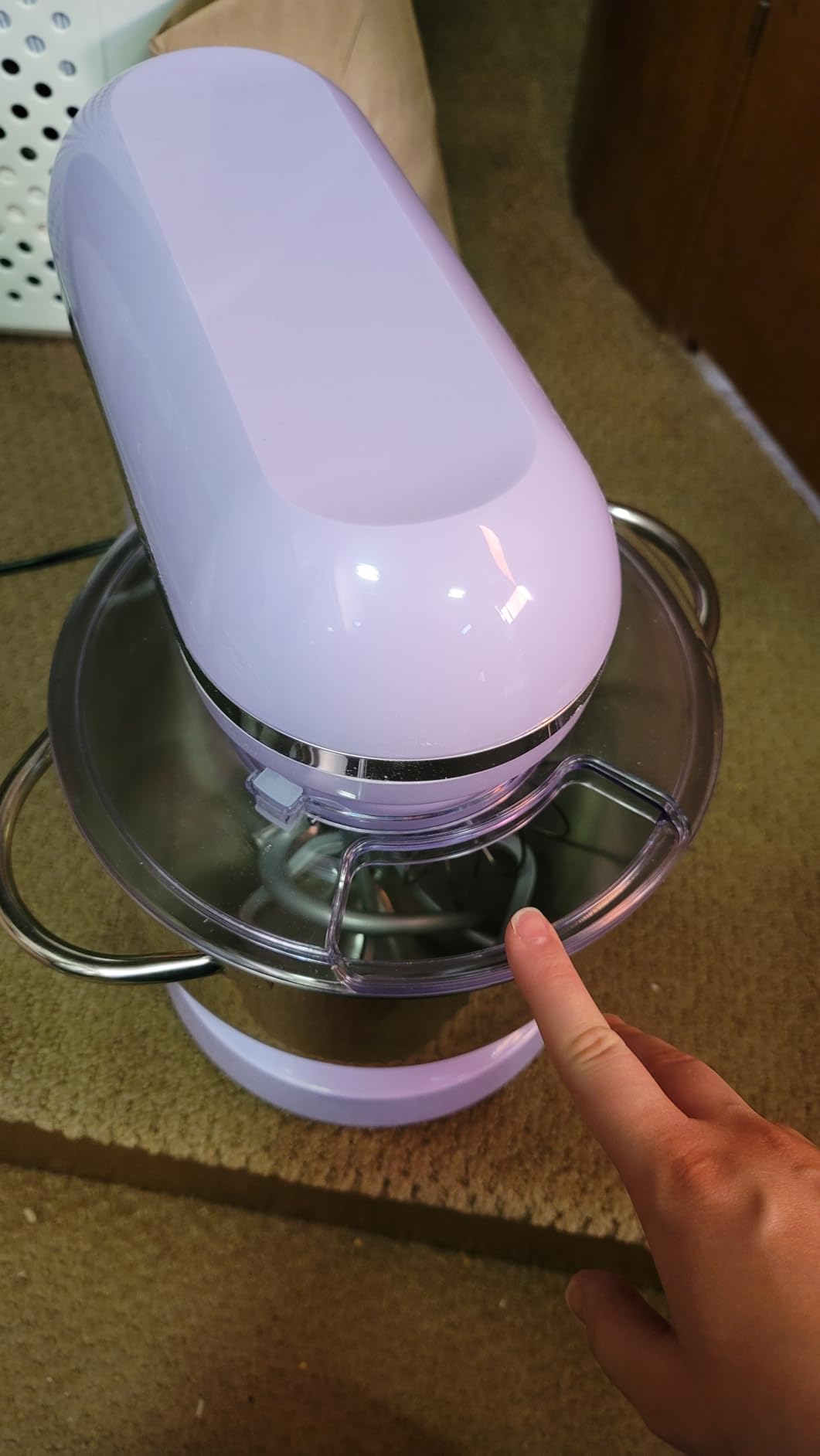 Aucma Stand Mixer, 6.5-QT 660W 6-Speed Tilt-Head Food Mixer, Kitchen Electric Mixer with Dough Hook, Wire Whip & Beater (Black, 6.5QT) customer photo 2