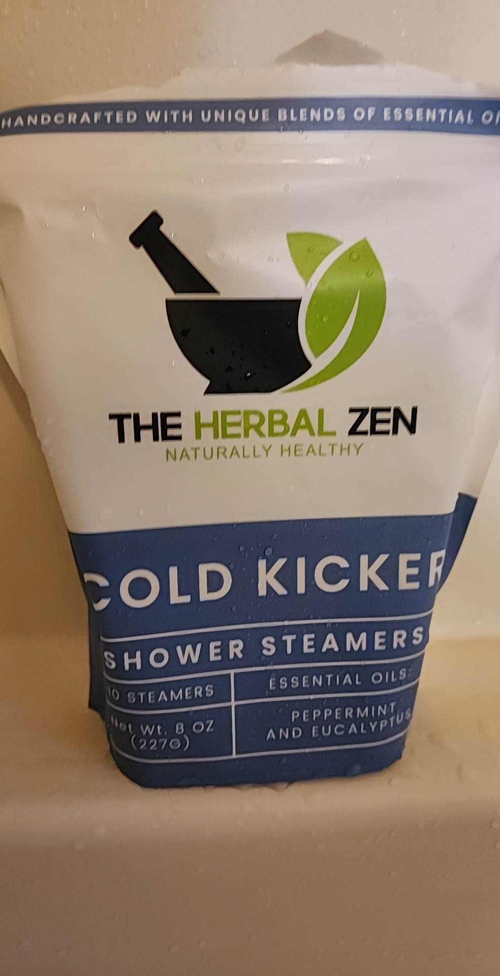 The Herbal Zen Cold Kicker Shower Steamers Aromatherapy Relief - 10 Pack | Eucalyptus & Peppermint Vapor Tablets | Shower Bombs Gift For Women & Men | Soothing Natural Essential Oils | Handmade In USA customer photo 1