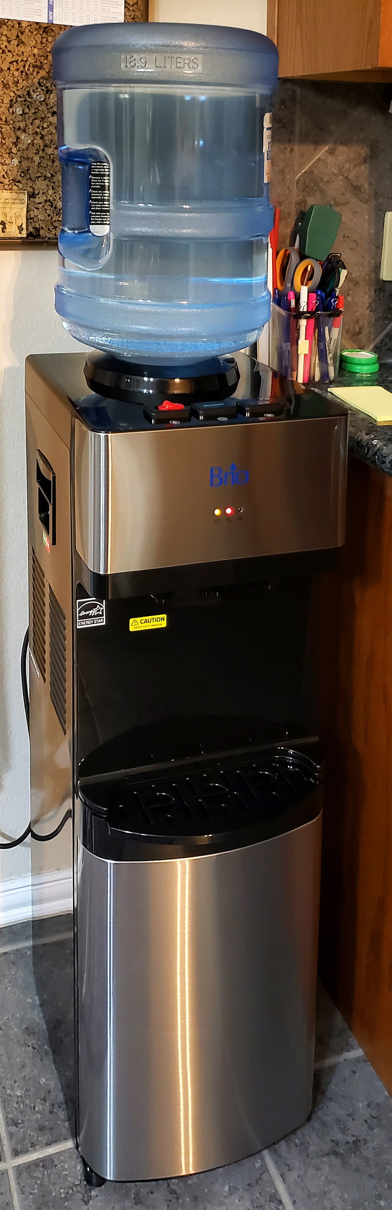 Brio Limited Edition Top Loading Water Cooler Dispenser - Hot & Cold Water, Child Safety Lock, Holds 3 or 5 Gallon Bottles - UL/Energy Star Approved customer photo 1