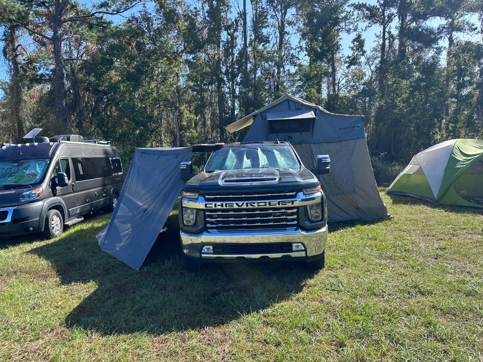Extended Soft Shell Rooftop Tent, 4-Person - Overland Vehicle Systems HD Nomadic 4 - Grey Body & Green Rainfly customer photo 2