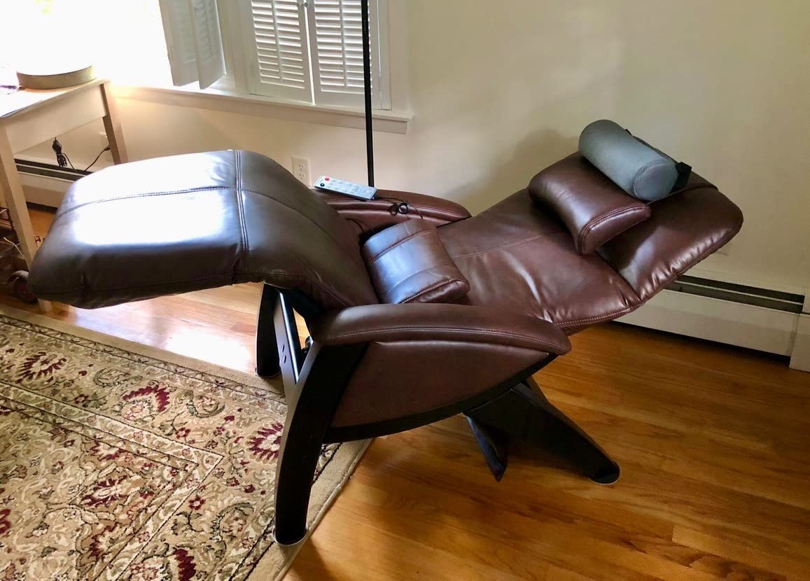 Cozzia Svago ZGR Plus Zero Gravity Chair (SV395) Vibration Massage Power Recline Memory Foam Pillow Heat Therapy (Chestnut/Black) customer photo 1