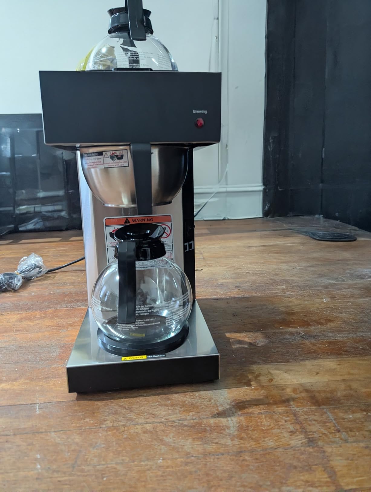 SYBO 12-Cup Commercial Pour Over Coffee Maker SF-CB-2GA | ETL Certified, Stainless Steel, Reusable Brew Basket, Spray Head, Fast Brewing, 2 Glass Carafe Included customer photo 1