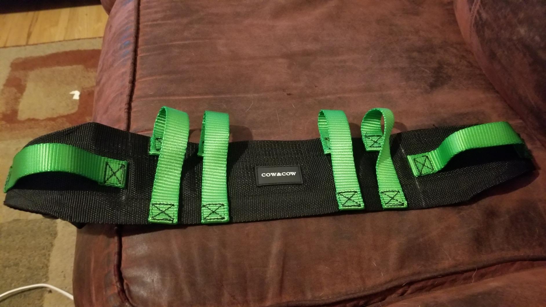 Cow&Cow Gait Belt with Handles and Quick Release Buckle for Nurse Physical Therapy 4 inches (Green, 28
