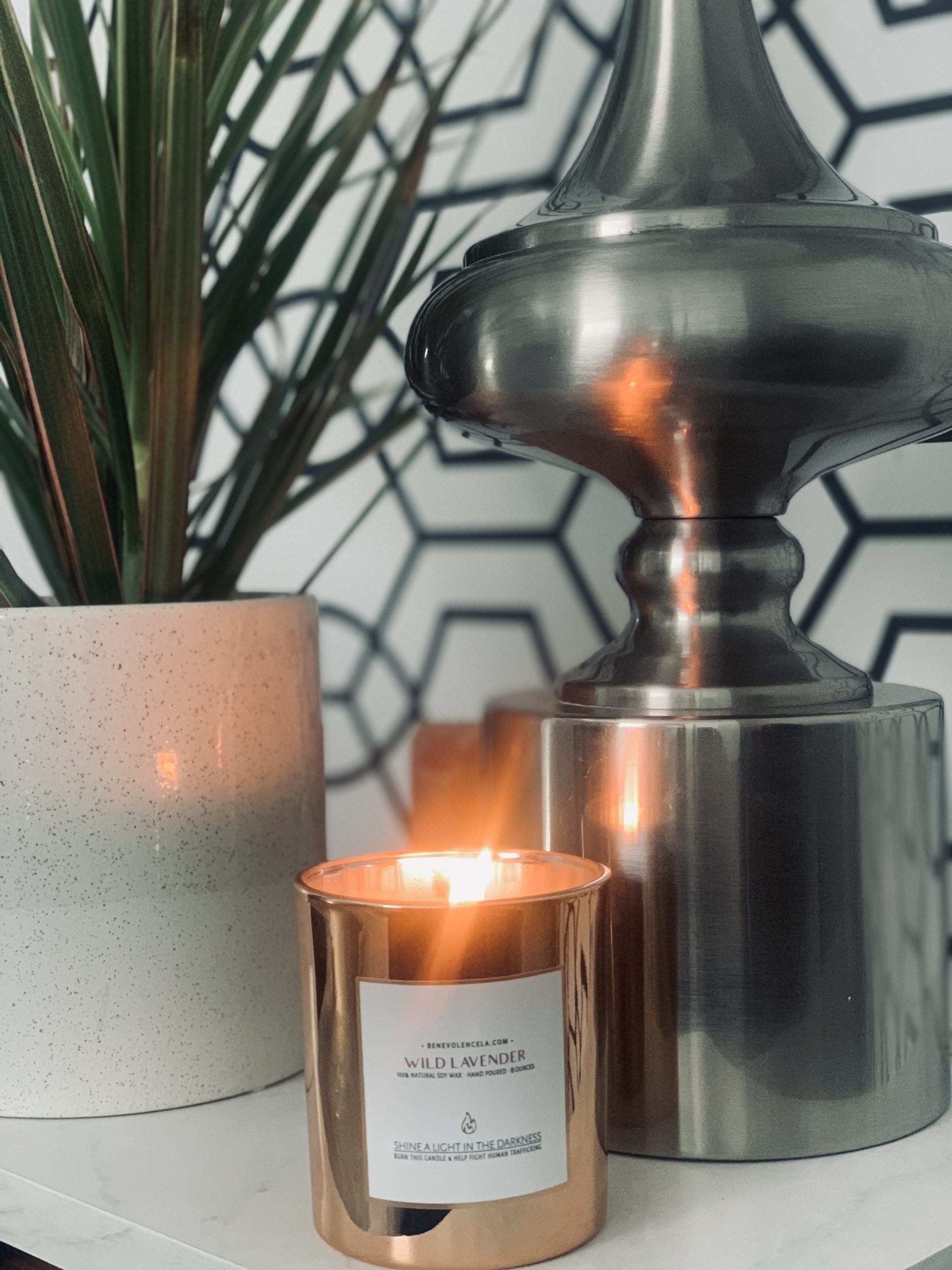 Benevolence LA Premium Wild Lavender Scented Candle - Long-Lasting, 45-Hour Burn - Luxury Natural Soy Wood Wick Candle for Home - Aromatherapy & Room Decor - 8oz customer photo 1
