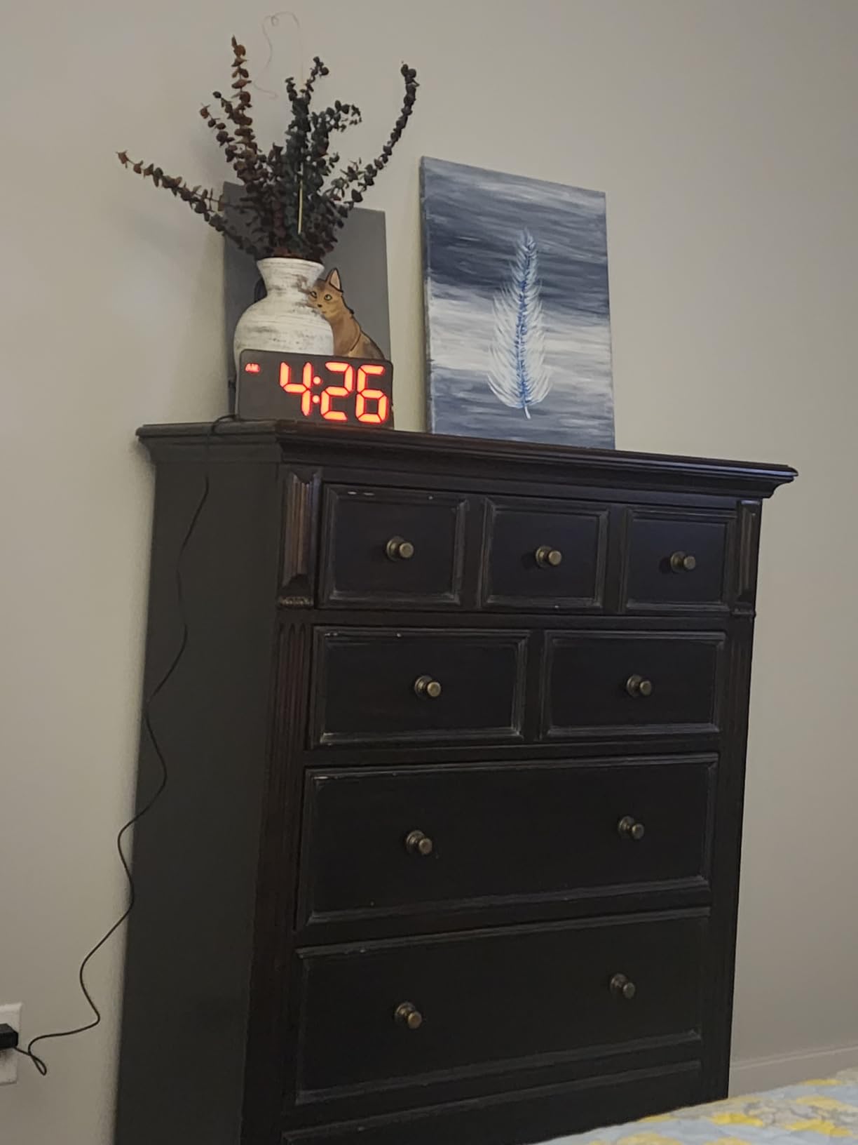 DreamSky Large Digital Alarm Clock Big Number for Seniors/Visually Impaired | 9 Inches Electric Clocks for Bedroom, Jumbo Display Fully Dimmable Brightness, USB Ports, Adjustable Alarm Volume customer photo 2
