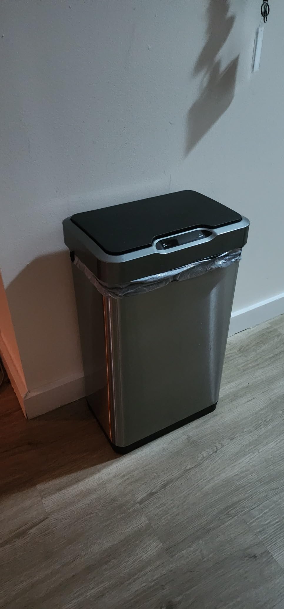 EKO Mirage-T 50 Liter / 13.2 Gallon Touchless Rectangular Motion Sensor Trash Can or Recycling Bin, Brushed Stainless Steel Finish customer photo 1