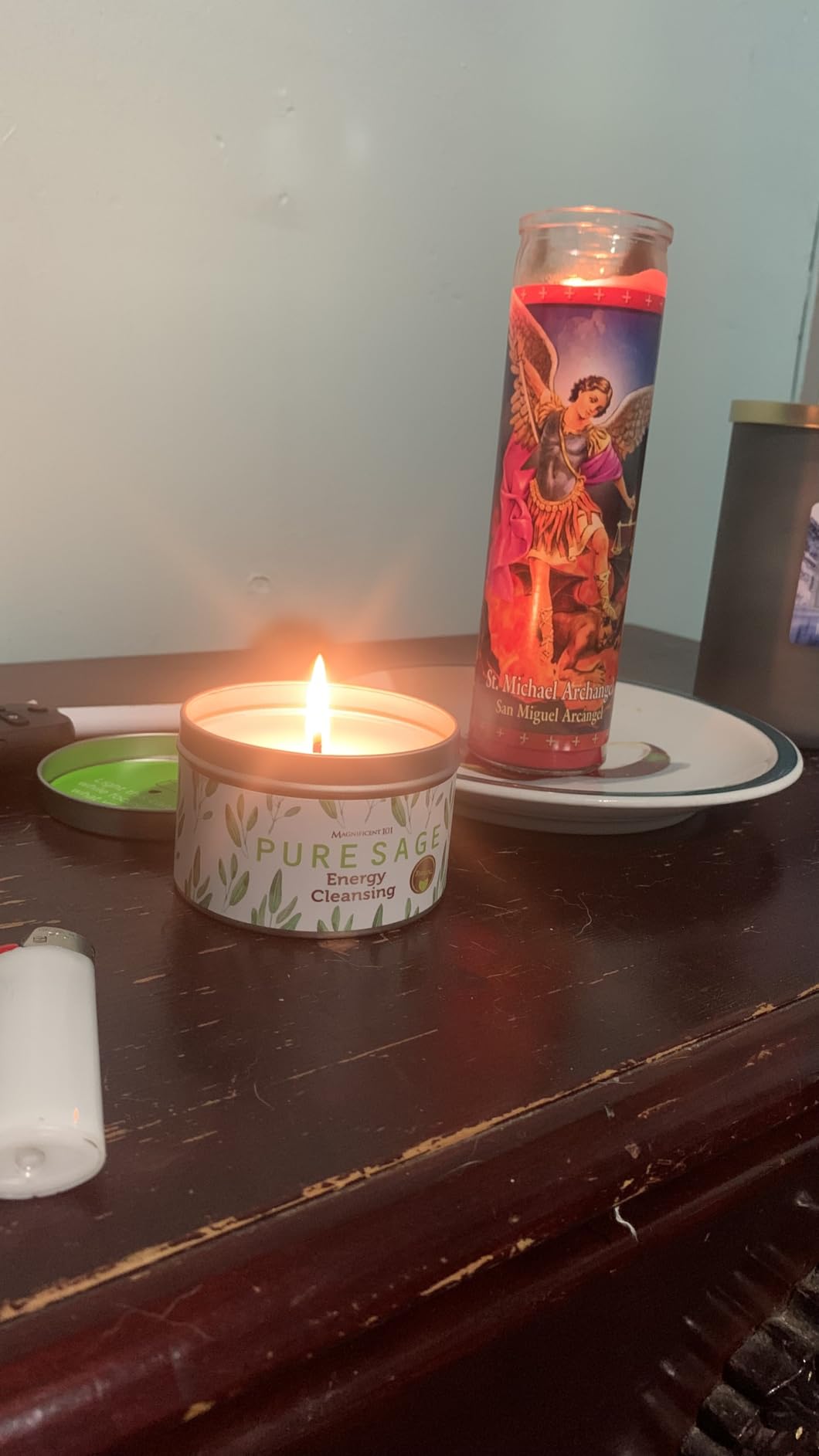 Magnificent 101 Pure Sage Tin Candle for Energy Cleansing, 6oz customer photo 2