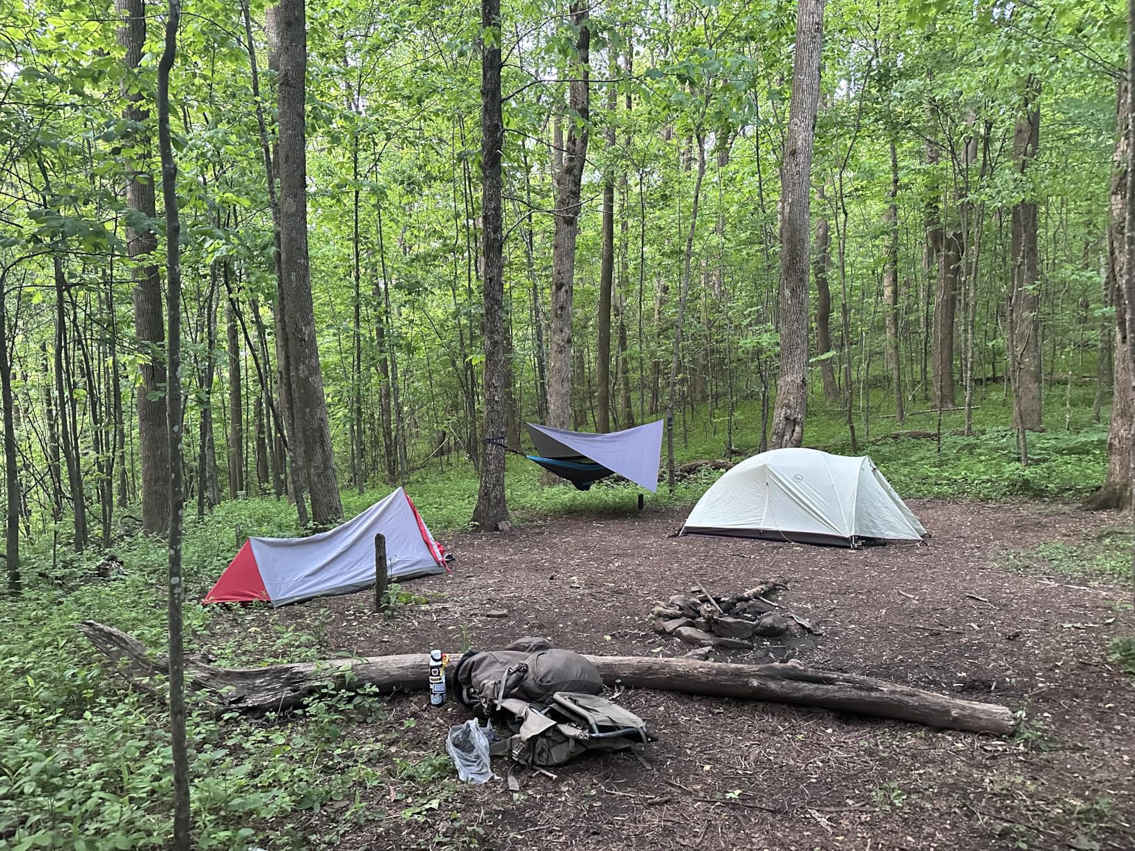 Camping Hammock with Rain Fly Tarp and Mosquito Net Tent Tree Straps, Portable Single Double Nylon Parachute Hammock Rainfly Set for Backpacking Hiking Travel Yard Outdoor Activities Green customer photo 2