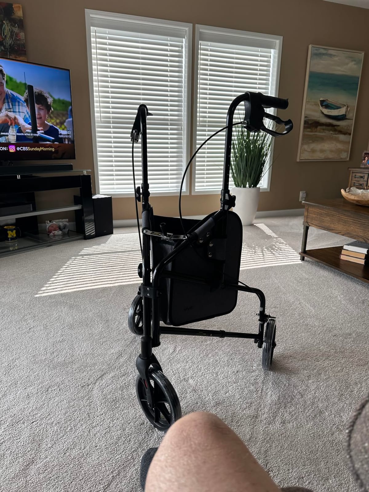 Vive Mobility 3 Wheel Walker for Seniors - Foldable Narrow Rollator Walker | Ultra Lightweight Folding Three Wheeled Rolling Walker- Narrow for Small Doorways- Heavy Duty for Elderly Men & Women w/ Bag customer photo 1