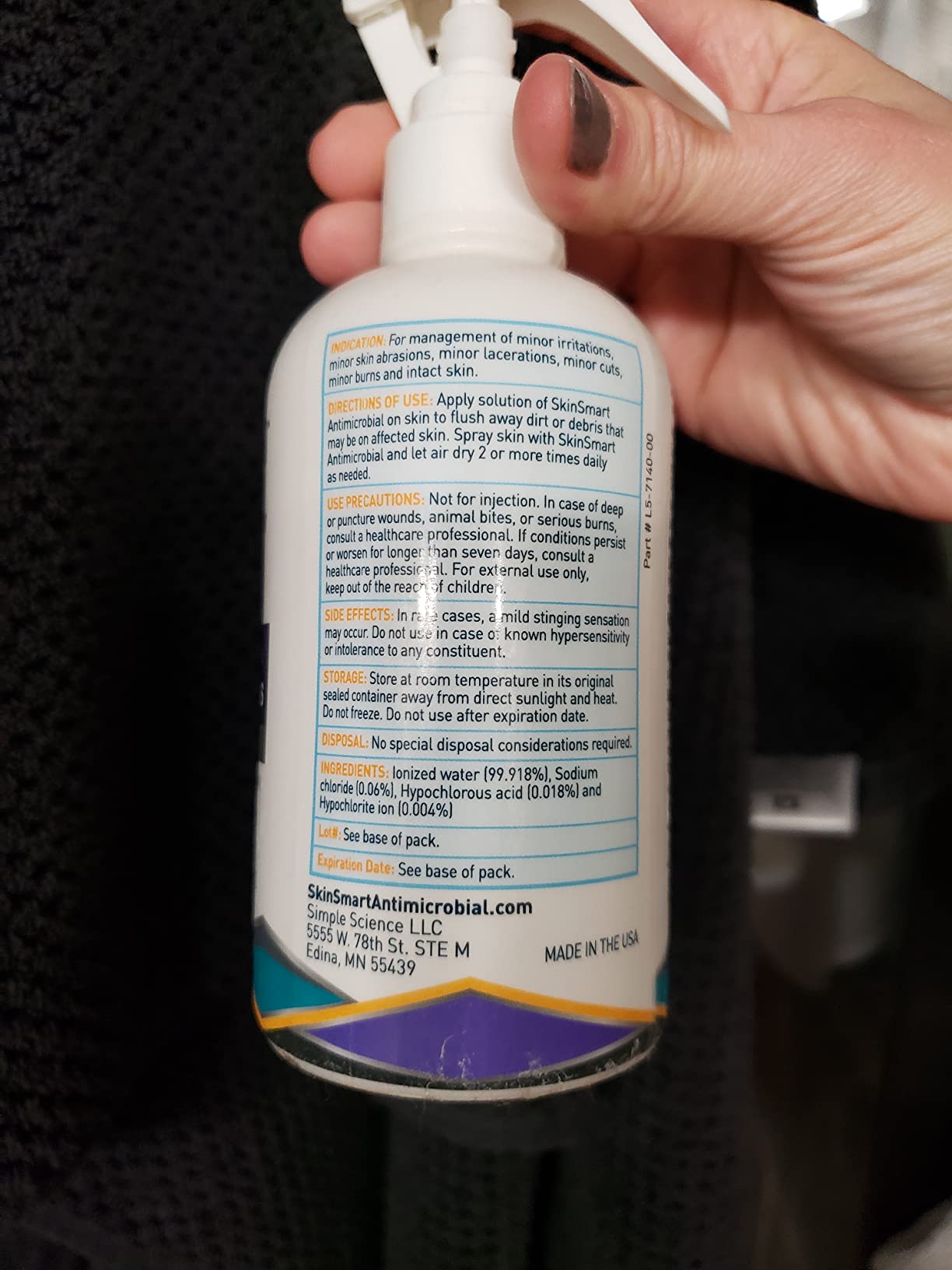 SkinSmart Antimicrobial Foot Cleanser, Hypochlorous Acid Spray, 8 oz customer photo 1