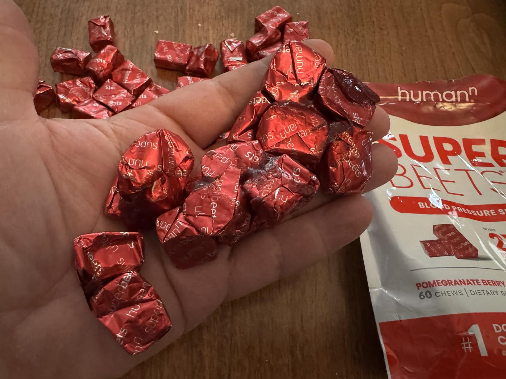 HumanN SuperBeets Heart Chews, Pomegranate Berry Flavor, 60 Ct | Blood Pressure Support, Nitric Oxide, Heart Health & Energy, Beet Root Powder & Grape Seed Extract, Once Daily, Made in USA customer photo 1