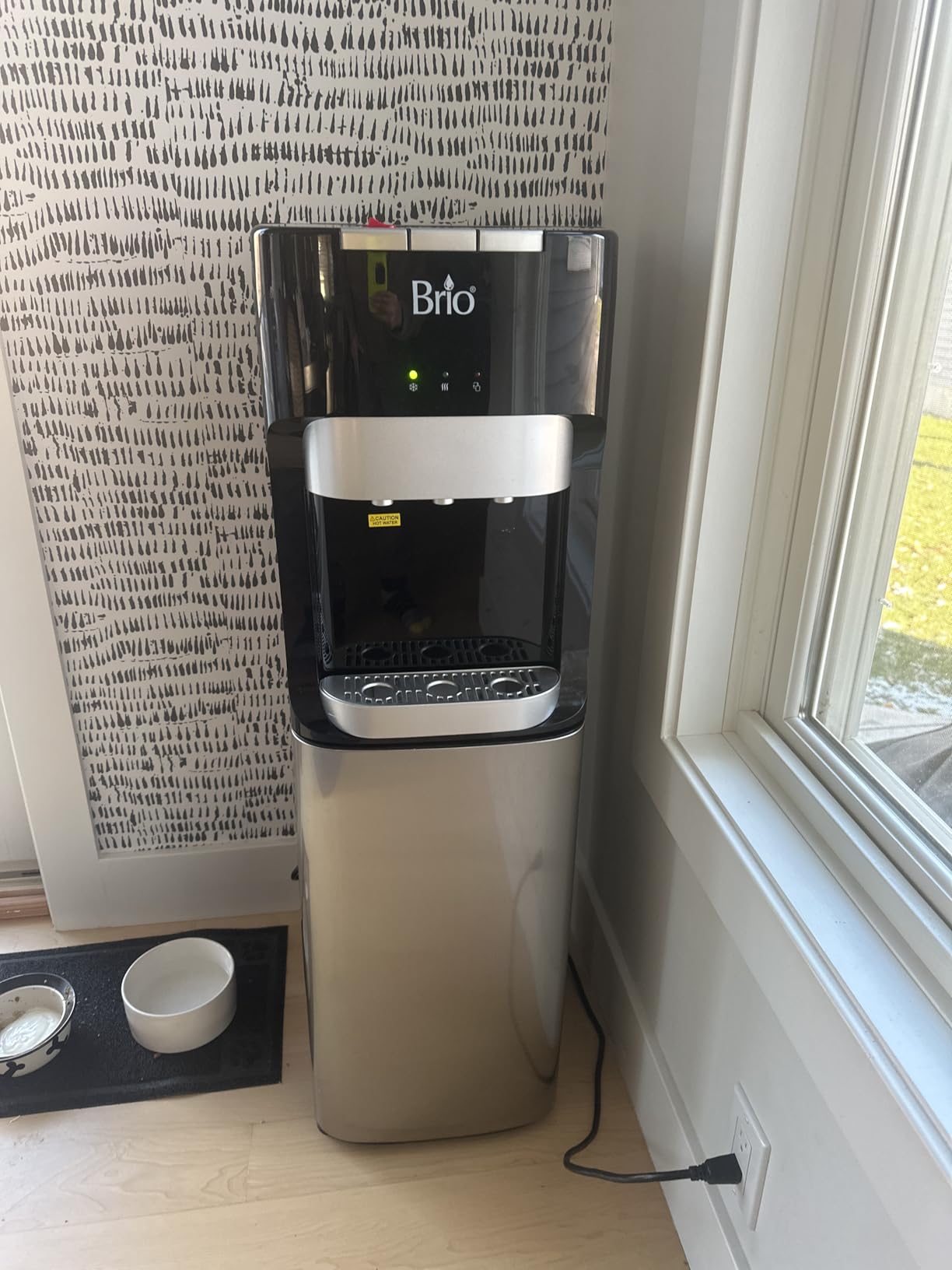 Brio Bottom Loading Water Cooler Dispenser for 5 Gallon Bottles - 3 Temperatures with Hot, Room & Cold Spouts, Child Safety Lock, LED Display with Empty Bottle Alert, Stainless Steel customer photo 2