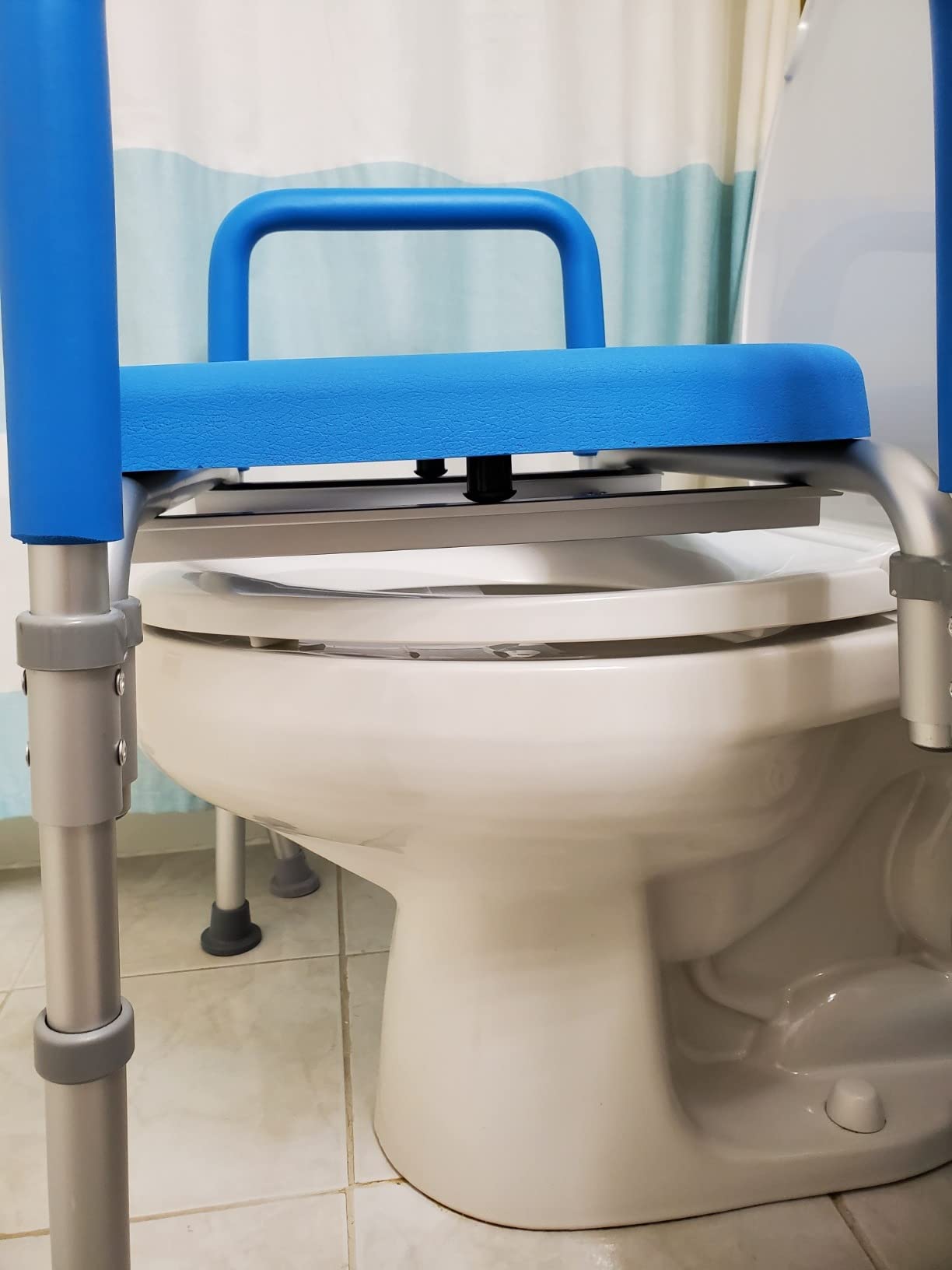 Ultimate Raised Toilet Seat with Handles, Padded, Armrests, Adjustable Height, Premium Elevated Toilet Seat for Elderly Bathroom Safety with Arms, Standard and Elongated Toilets customer photo 1