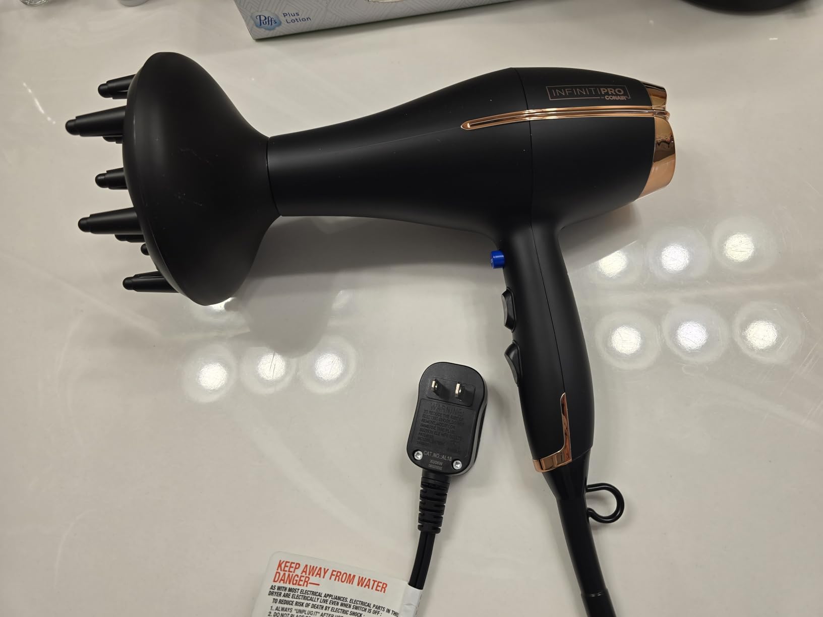Conair InfinitiPRO AC Motor Pro Hair Dryer | Professional Ionic Ceramic Blow Dryer for Faster, Frizz-Free Drying on All Hair Types, Black, 650AMZL customer photo 2
