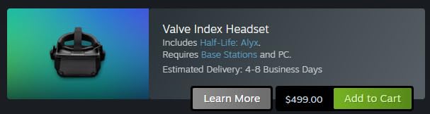 Valve Index VR Headset, Black, for PC/SteamVR customer photo 2