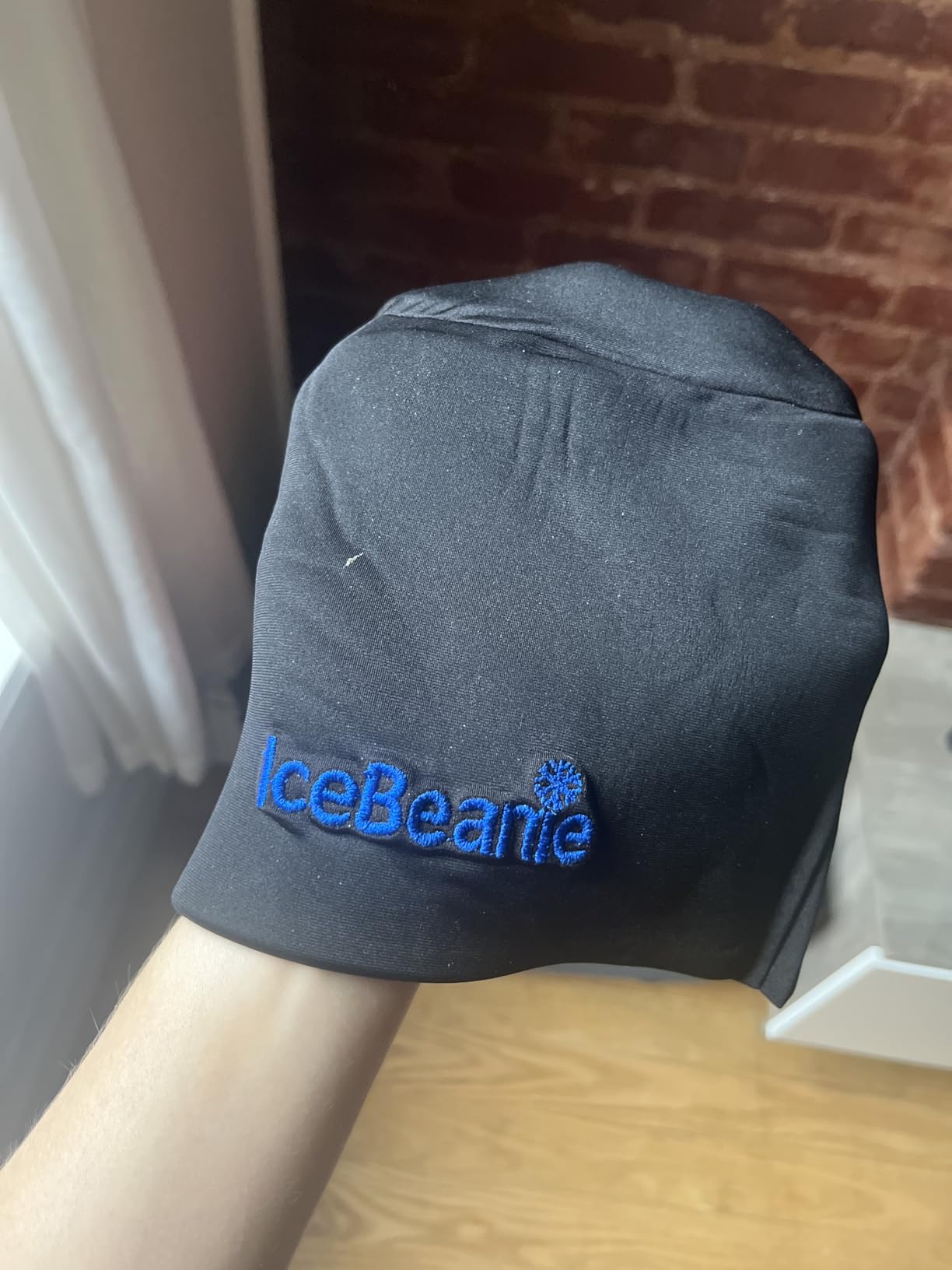 IceBeanie Migraine Relief Cap, Soft & Stretchy Gel Ice Hat, Reusable, Blue | Soft & stretchy gel tension headache relief, hot and cold therapy, relieves migraines, sports injuries customer photo 1