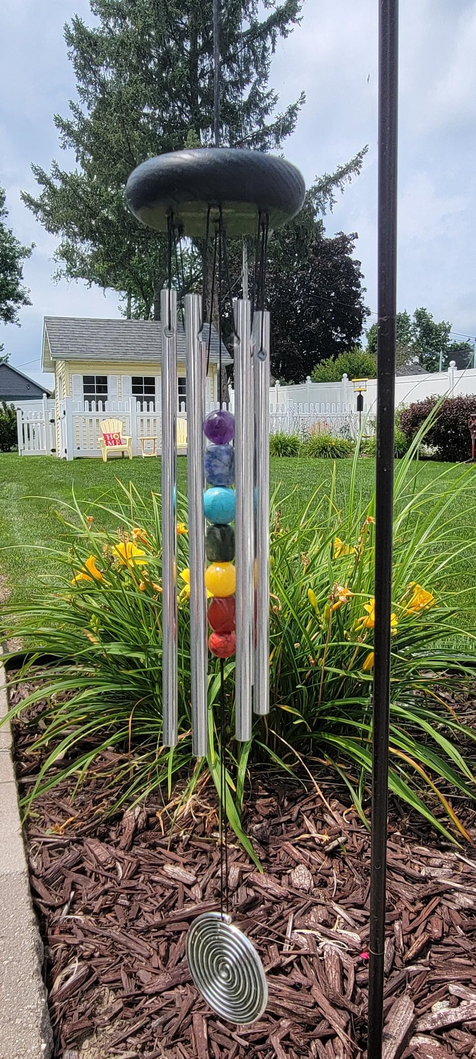 Woodstock Chimes Signature Collection, Woodstock Chakra Chime, 17'' Bronze Eastern Energies Wind Chimes for Outdoor, Patio, Home Garden Decor (CC7BR) customer photo 1