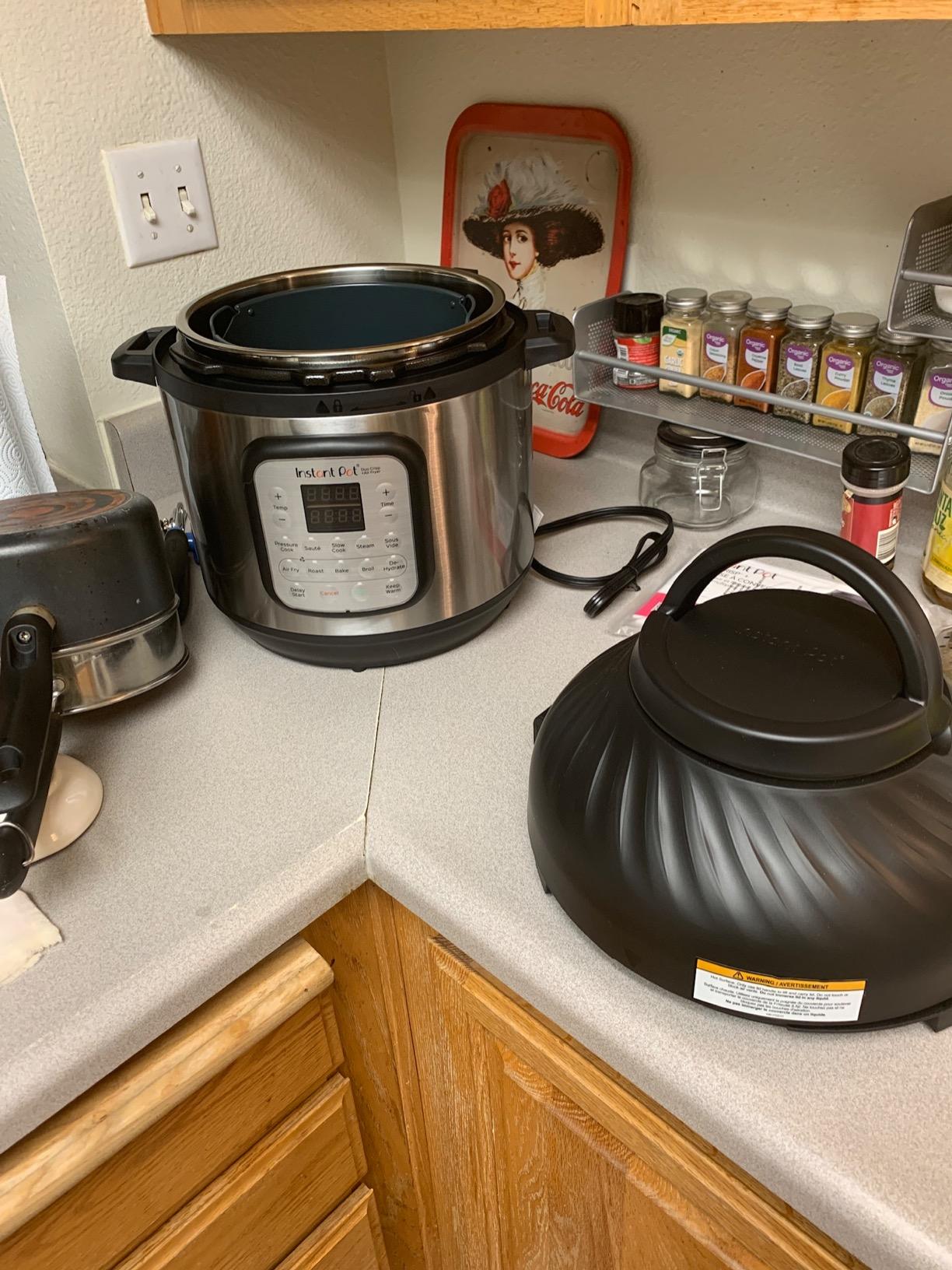 Instant Pot Duo Crisp 11-in-1 Air Fryer and Electric Pressure Cooker Combo with Multicooker Lids that Fries, Steams, Slow Cooks, Dehydrates, Free App With Over 800 Recipes, Black/Stainless Steel, 8QT customer photo 2