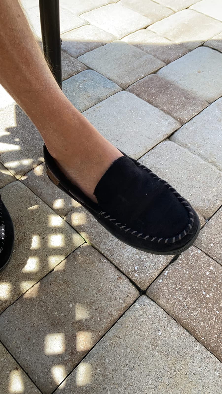 Dearfoams Men's Keaton Moccasin House Shoes With Memory Foam, Indoor Slippers With Wide Widths customer photo 2