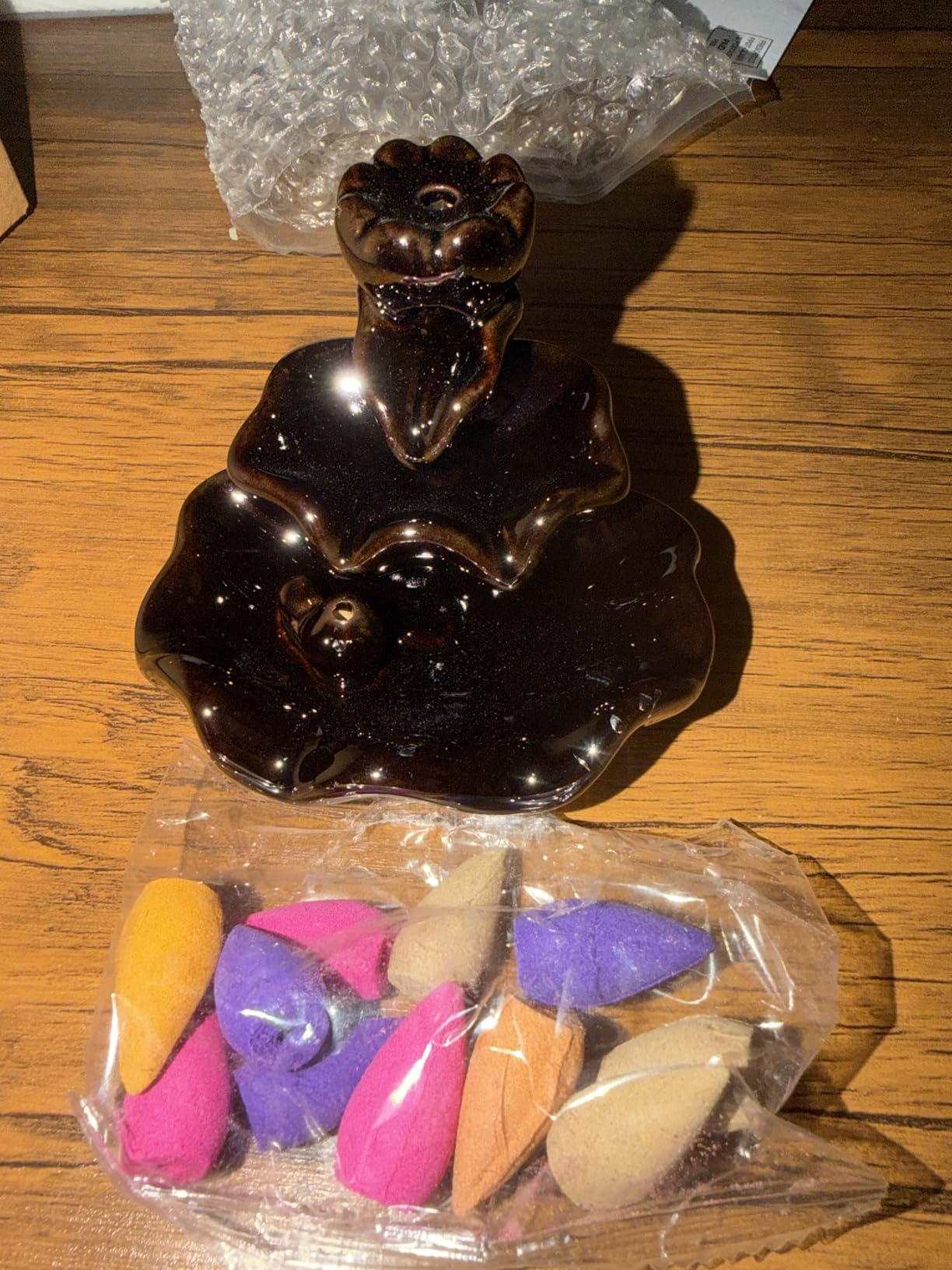 Waterfall Incense Burner, Waterfall Incense Holder, with 10P Cones | Backflow Incense Burner, Incense Burner for Living Room, Bedroom, Study, Office, Meditation Room, Yoga Room customer photo 2