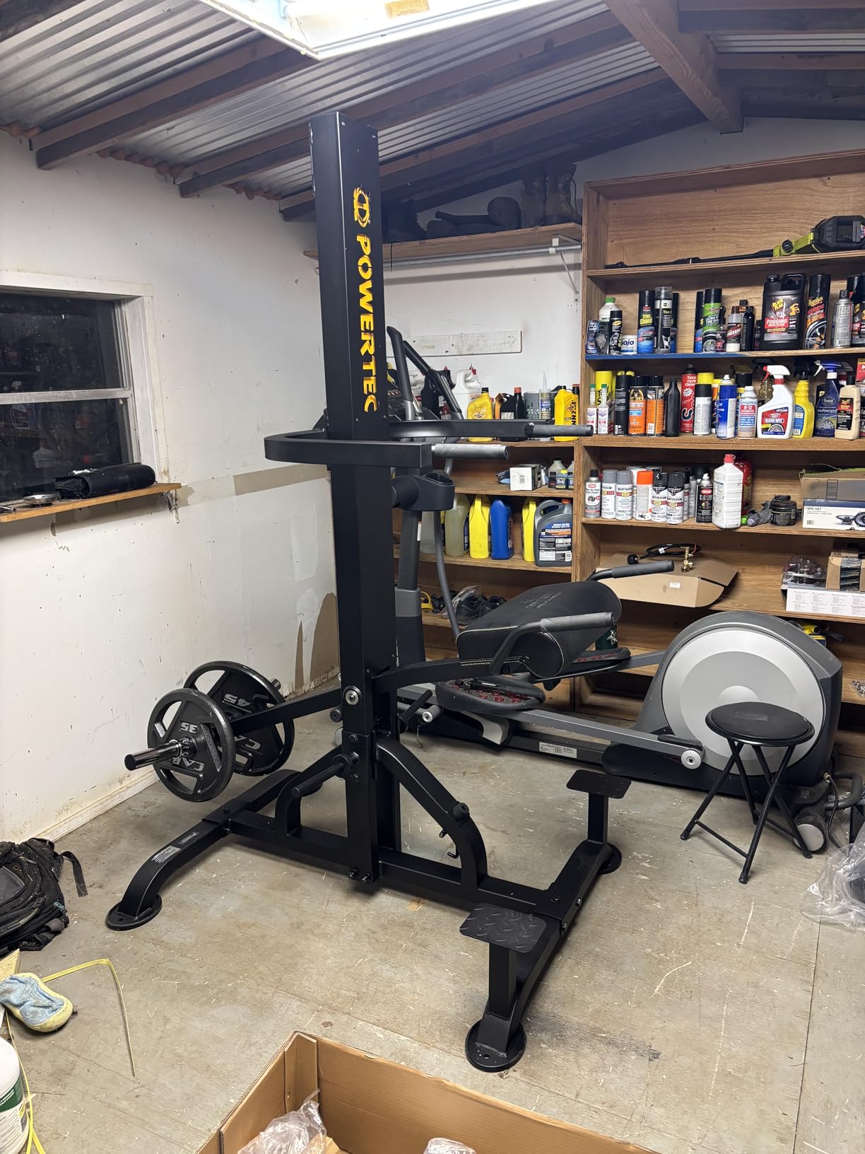 PowerTec Levergym Assisted Chin Up Bar and Dip Station, 400 lbs Max Load - Pullup Bar and Home Gym Equipment with Loaded Weights for Resistance Assist - Workout Equipment for Home Workouts customer photo 2