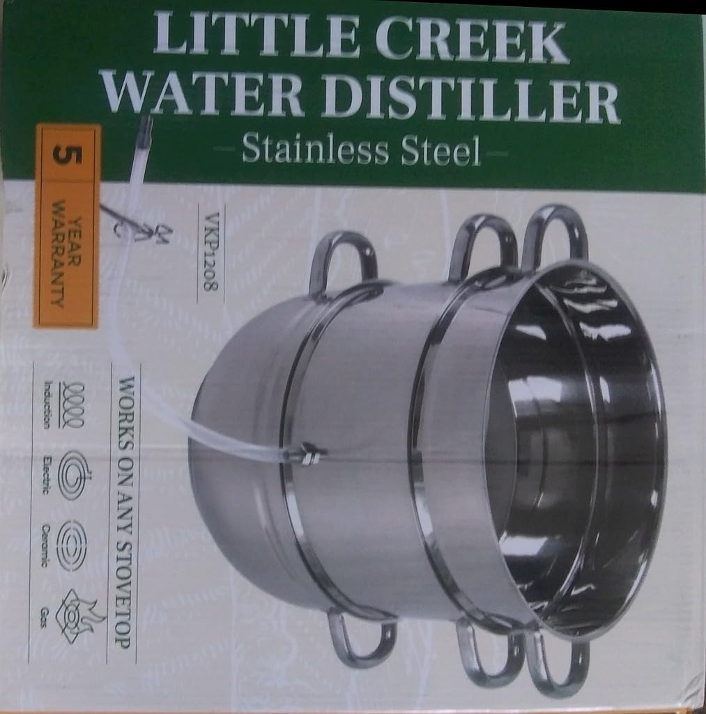 Kitchen Crop Little Creek Stainless Steel Water Distiller, 2 Gallon Capacity, Works on all Stovetops, Double Boiler, Render Lard & Tallow customer photo 2