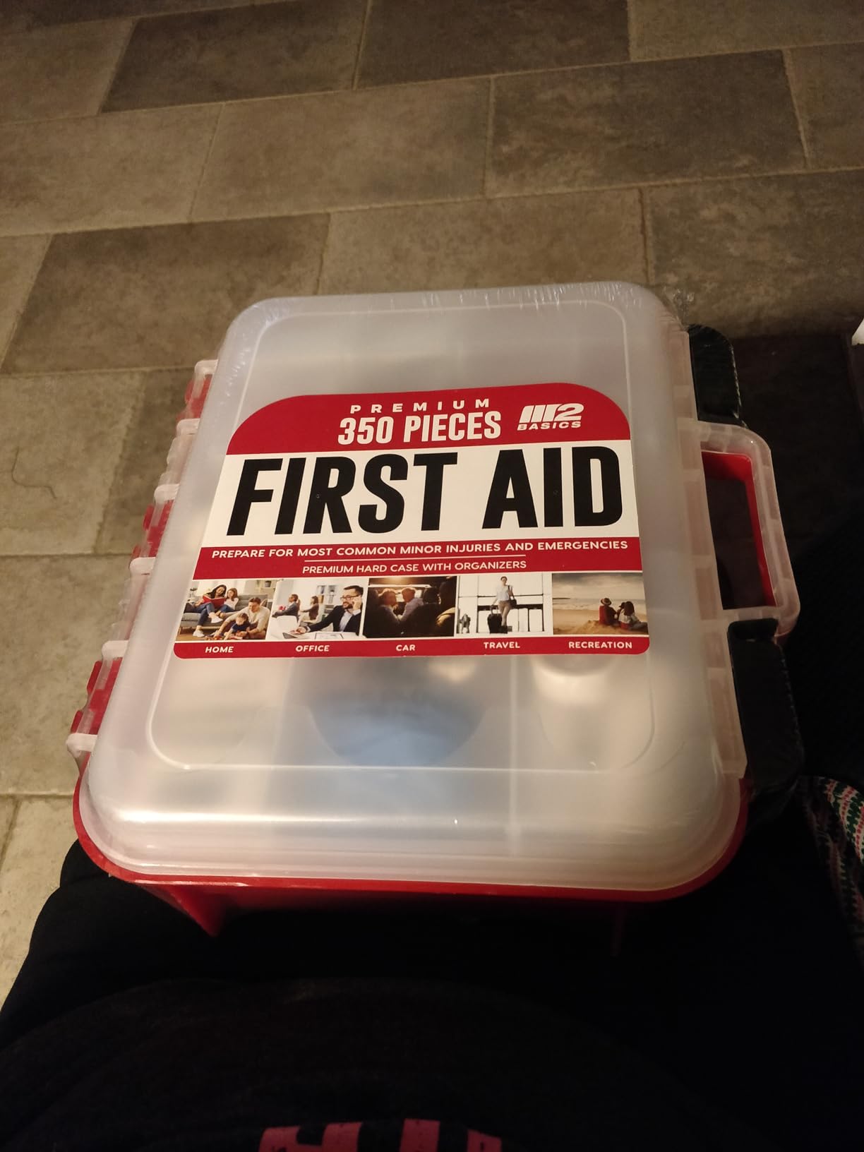 M2 BASICS 350 Piece Professional Wall-Mount First Aid Kit, Business, Home | Dual-Layer Hard Case, Office, Warehouse, Jobsite, Garage, Vehicle, Workplace Safety, Classroom And Emergency Readiness customer photo 2