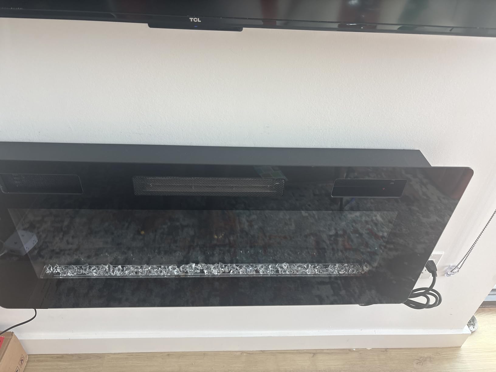 Antarctic Star 30 Inch Electric Fireplace in-Wall Recessed and Wall Mounted, Fireplace Heater and Linear Fireplace with Multicolor Flame, Timer, 750/1500W Control by Touch Panel & Remote customer photo 1