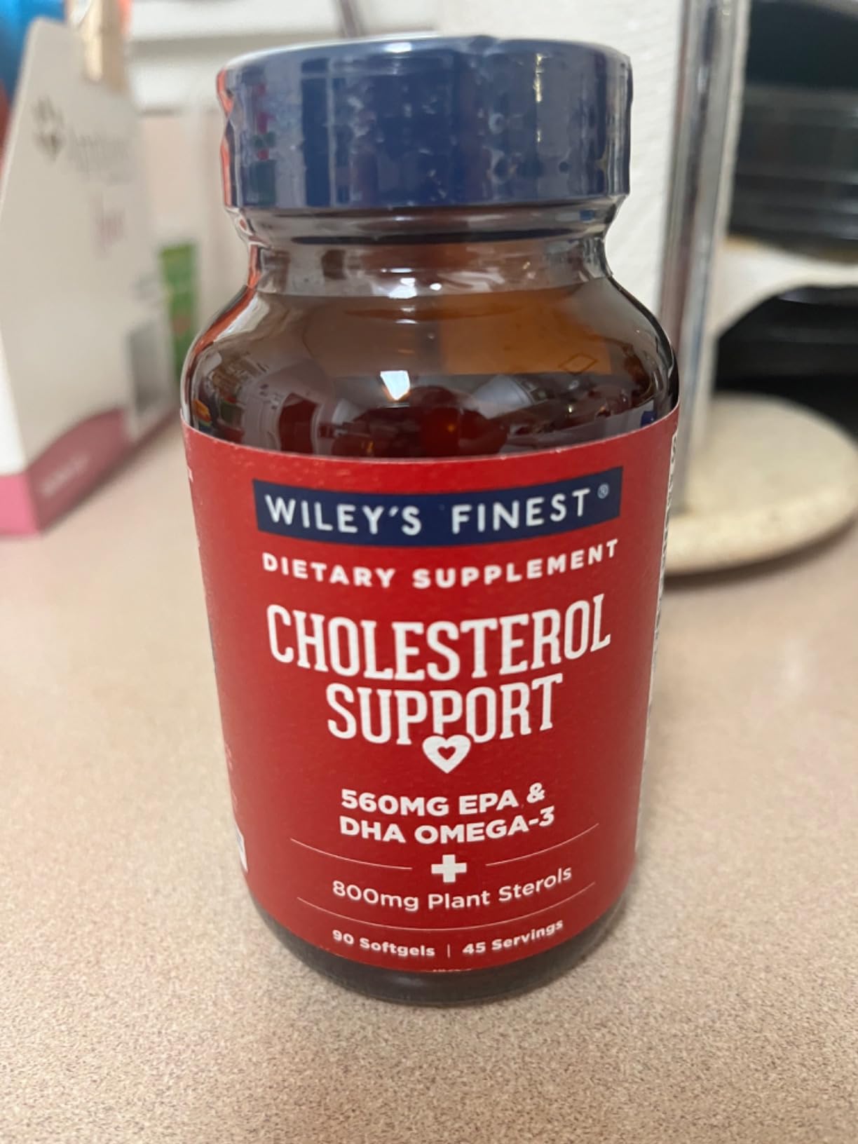 Wiley's Finest Wild Alaskan Cholesterol Support, 120 Count - Wild Alaskan Fish Oil, Cholesterol Support Softgels, 560 mg EPA & DHA Omega-3s, Supports Healthy Blood Vessel Circulation customer photo 1