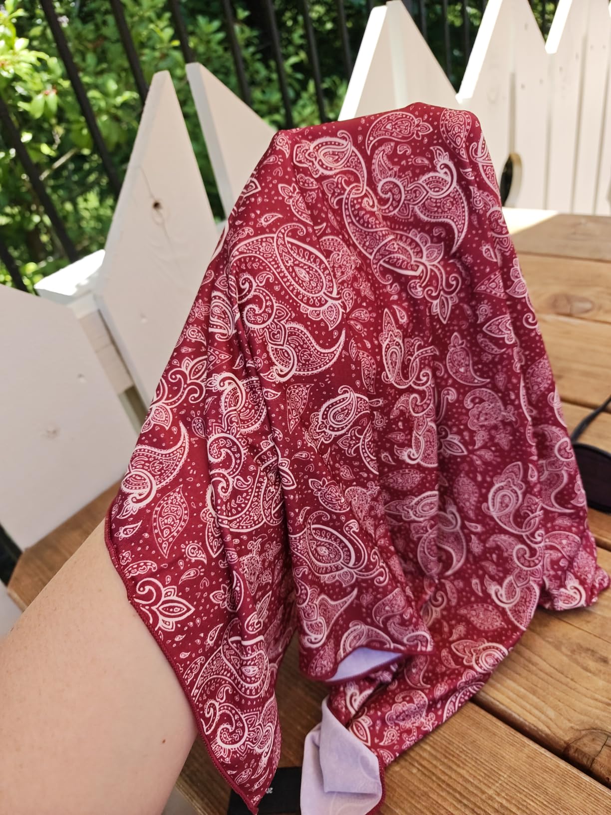 MISSION Cooling Bandana - Lightweight & Breathable - Cools Up to 2 Hours - UPF 50 Sun Protection - Machine Washable customer photo 2