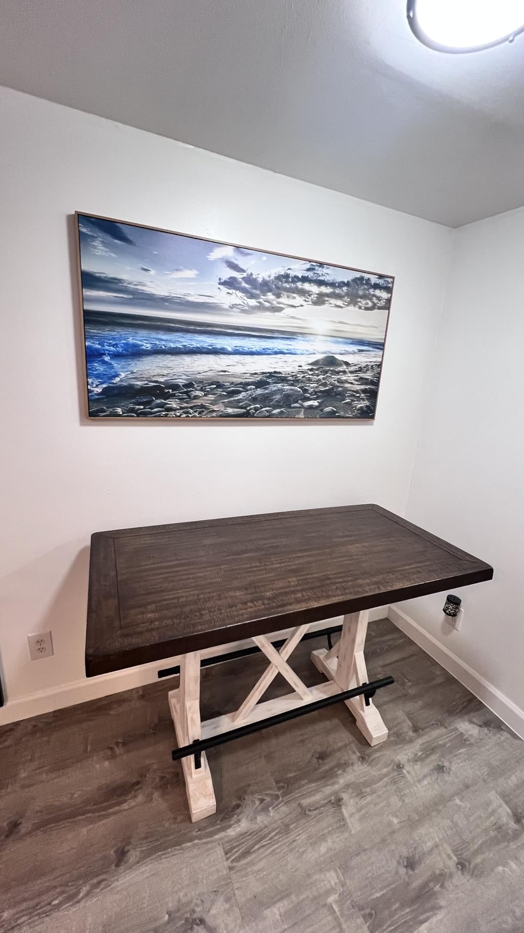 Signature Design by Ashley Valebeck 1-Piece Dining Table, Farmhouse Trestle customer photo 2