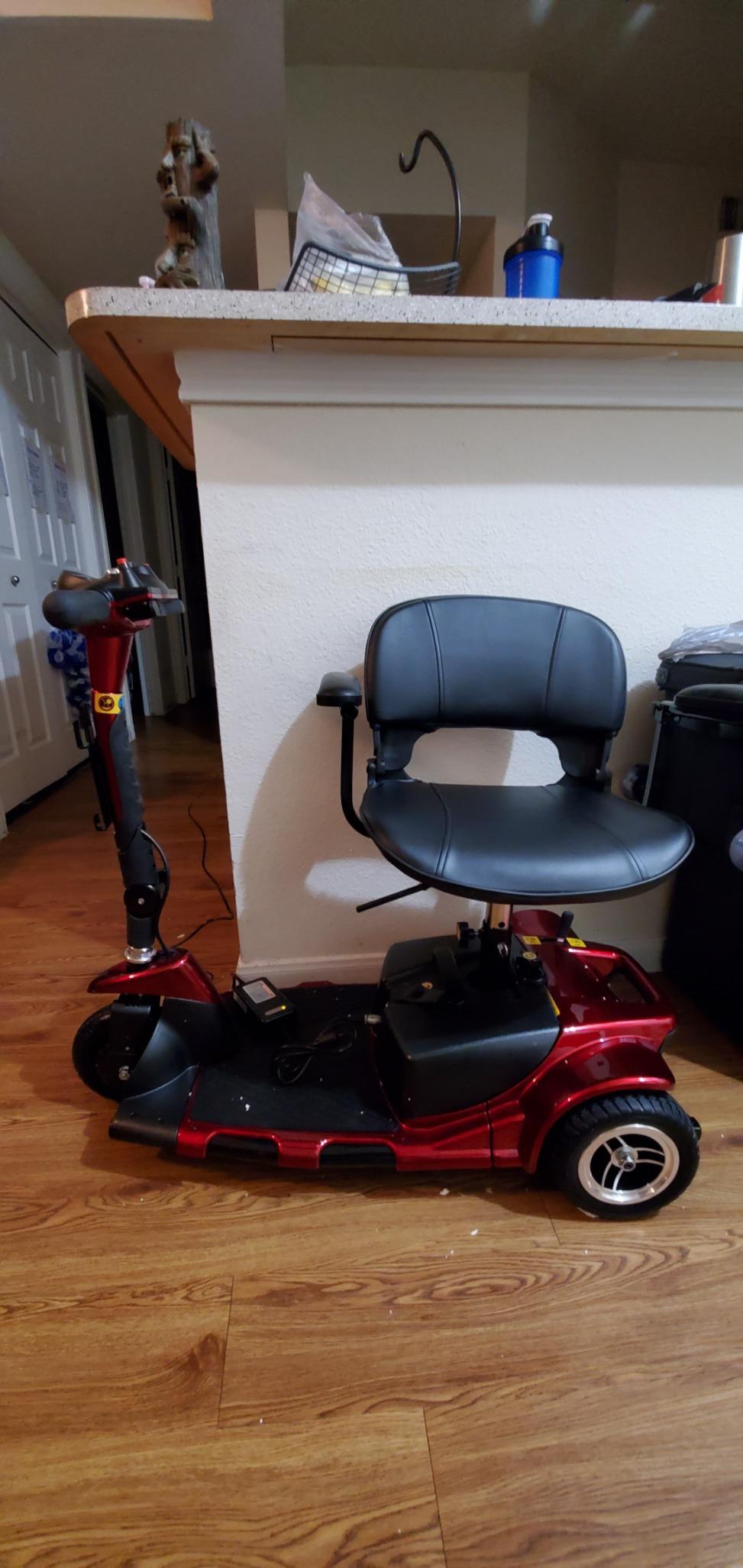 Vive 3 Wheel Mobility Scooter - Electric Powered Mobile Wheelchair Device | For Adults - Folding, Collapsible and Compact for Travel - Long Range Power Extended Battery with Charger and Basket Included customer photo 1