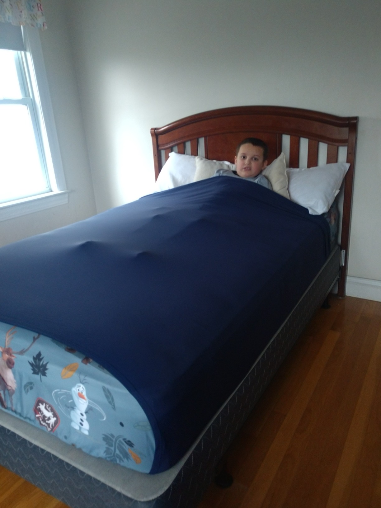 Compression Sheet for Kids - Full Compression Sheets for All Night Comfort - Breathable and Stretchy, Great for a Calming Sleep Experience - Sensory Bedsheets for Kids customer photo 2