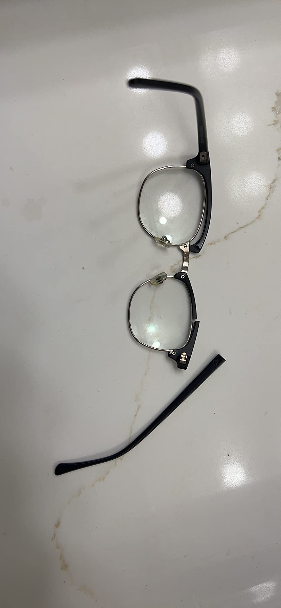 Blue Light Blocking Glasses Anti Eyestrain Computer Gaming Glasses | Vintage Half Frame UV Clear Lens for Women Men customer photo 1
