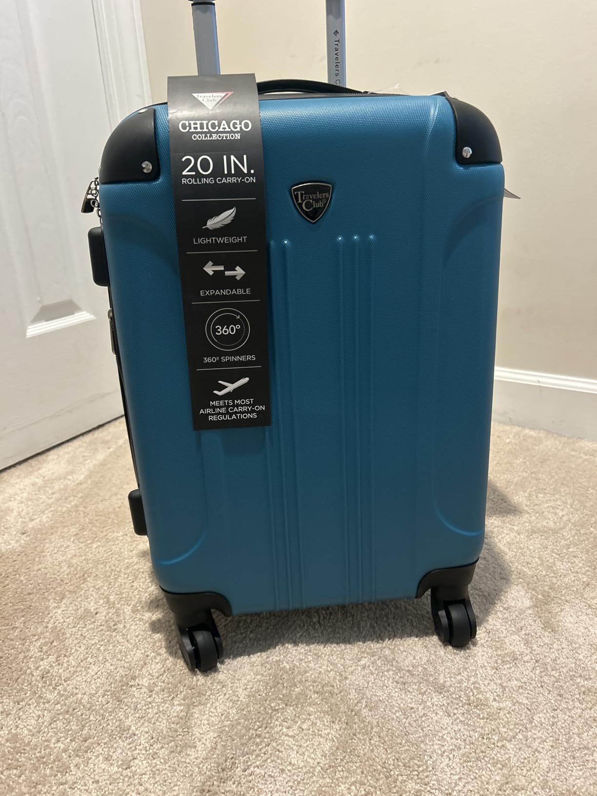 Travelers Club Chicago Hardside Expandable Spinner Luggage, Rose Gold, 3 Piece Set customer photo 2
