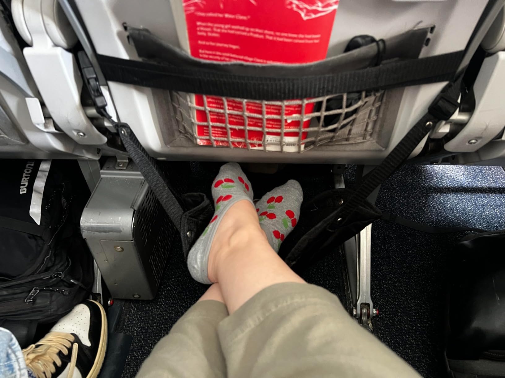 Upgraded Airplane Foot Rest (Premium Memory Foam) - Thickened Super-Size Airplane Foot Hammock to Relax Your Feet - Perfect Airplane Travel Essentials for Long Flight customer photo 1