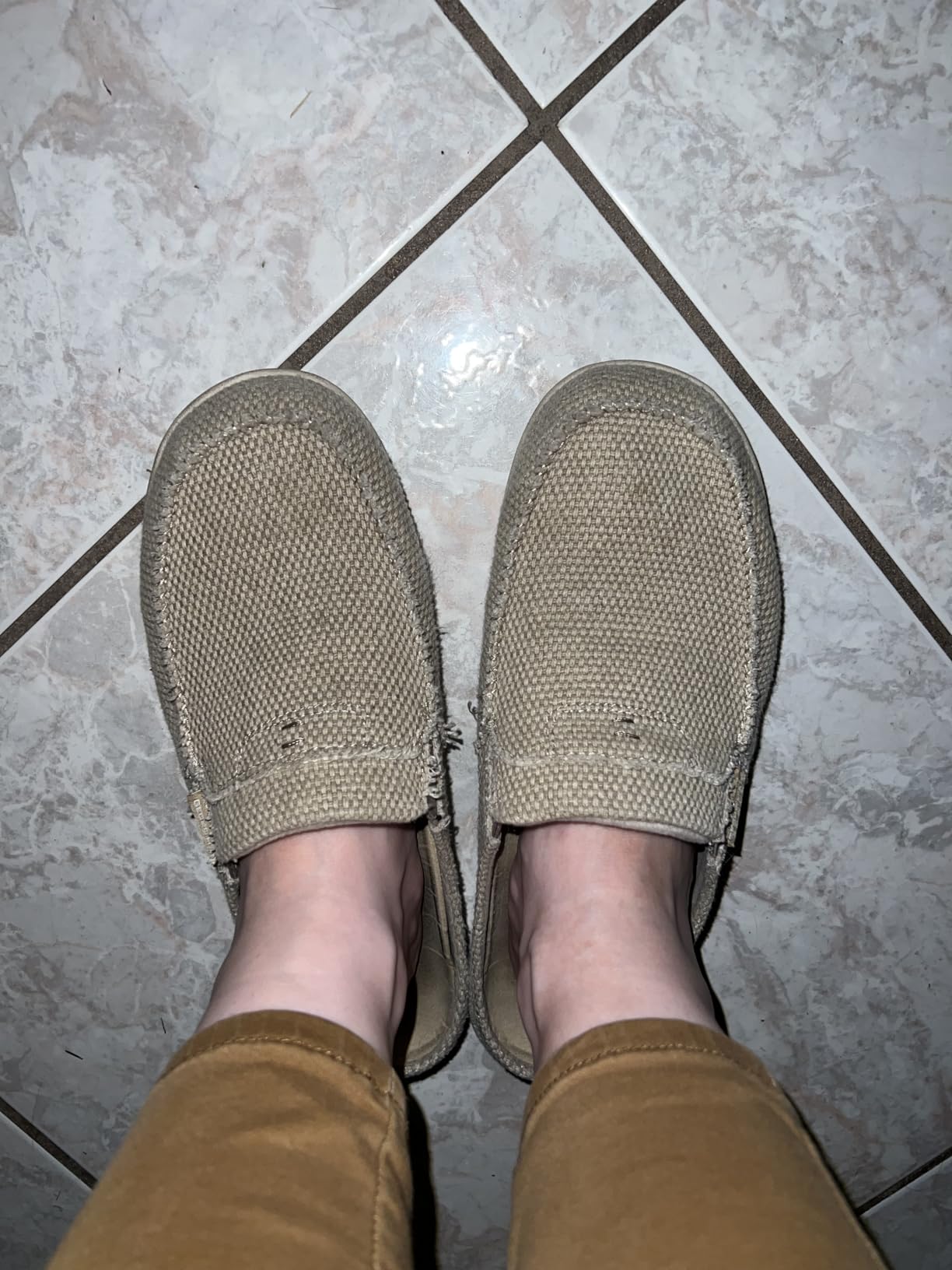 Men's Canvas Slippers Velvet Lining, Slip-on House Shoes with Arch Support customer photo 1